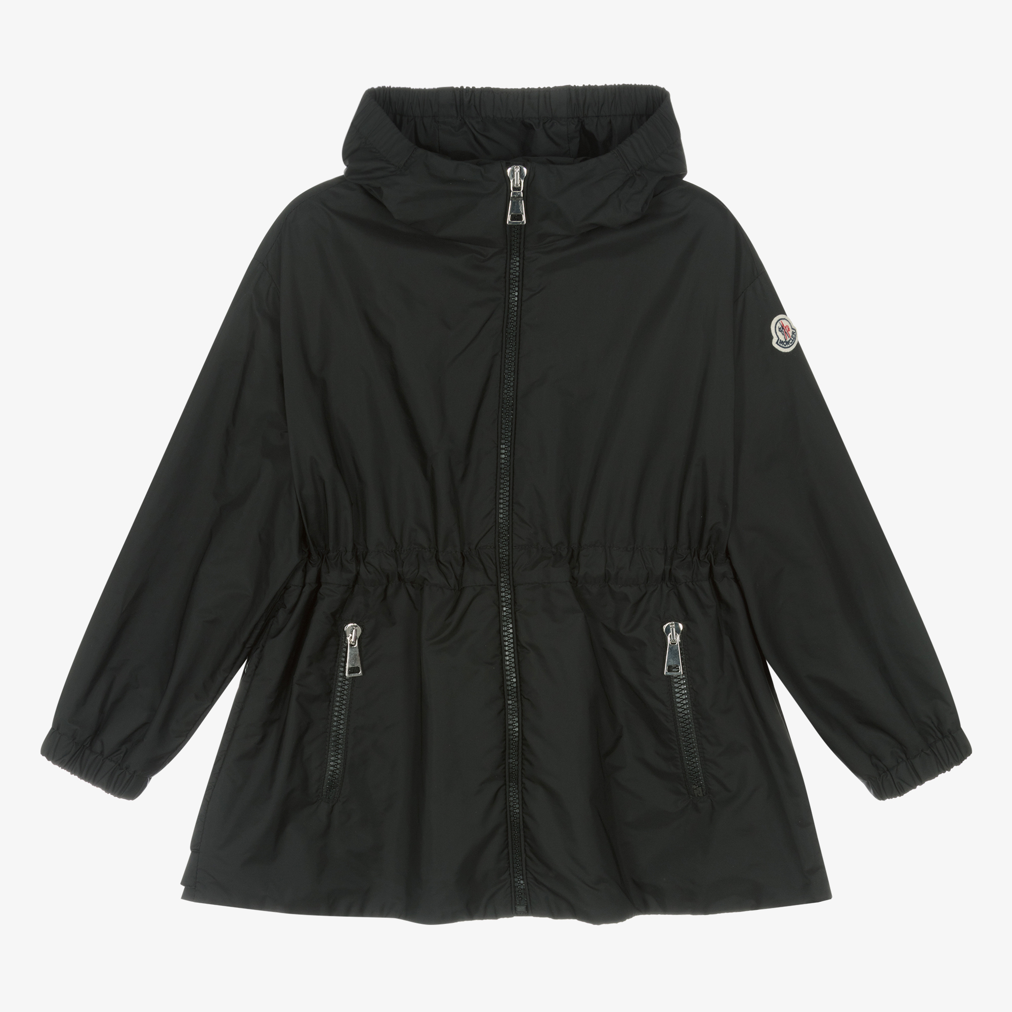 Moncler Enfant Girls Black Ruffle Wete Coat