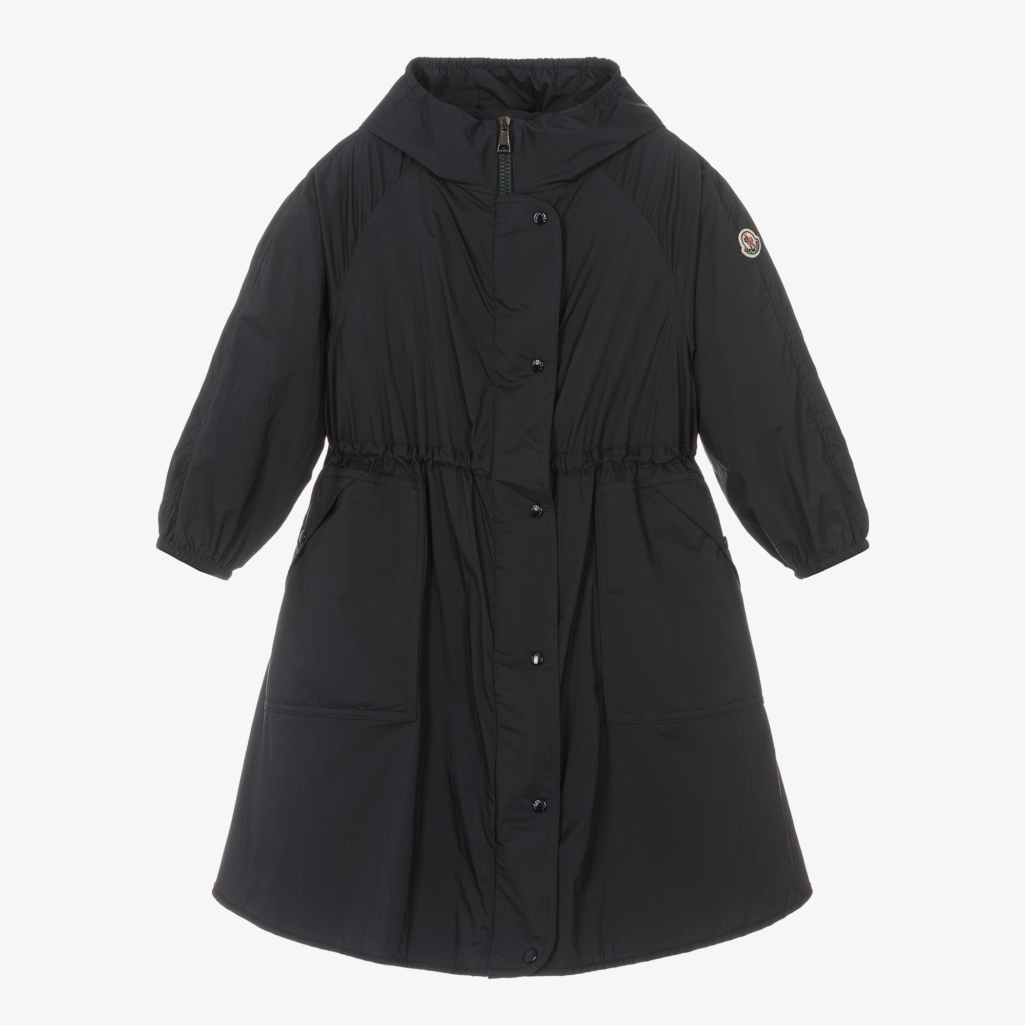 Moncler Enfant - Girls Navy Blue Lins Coat | Childrensalon