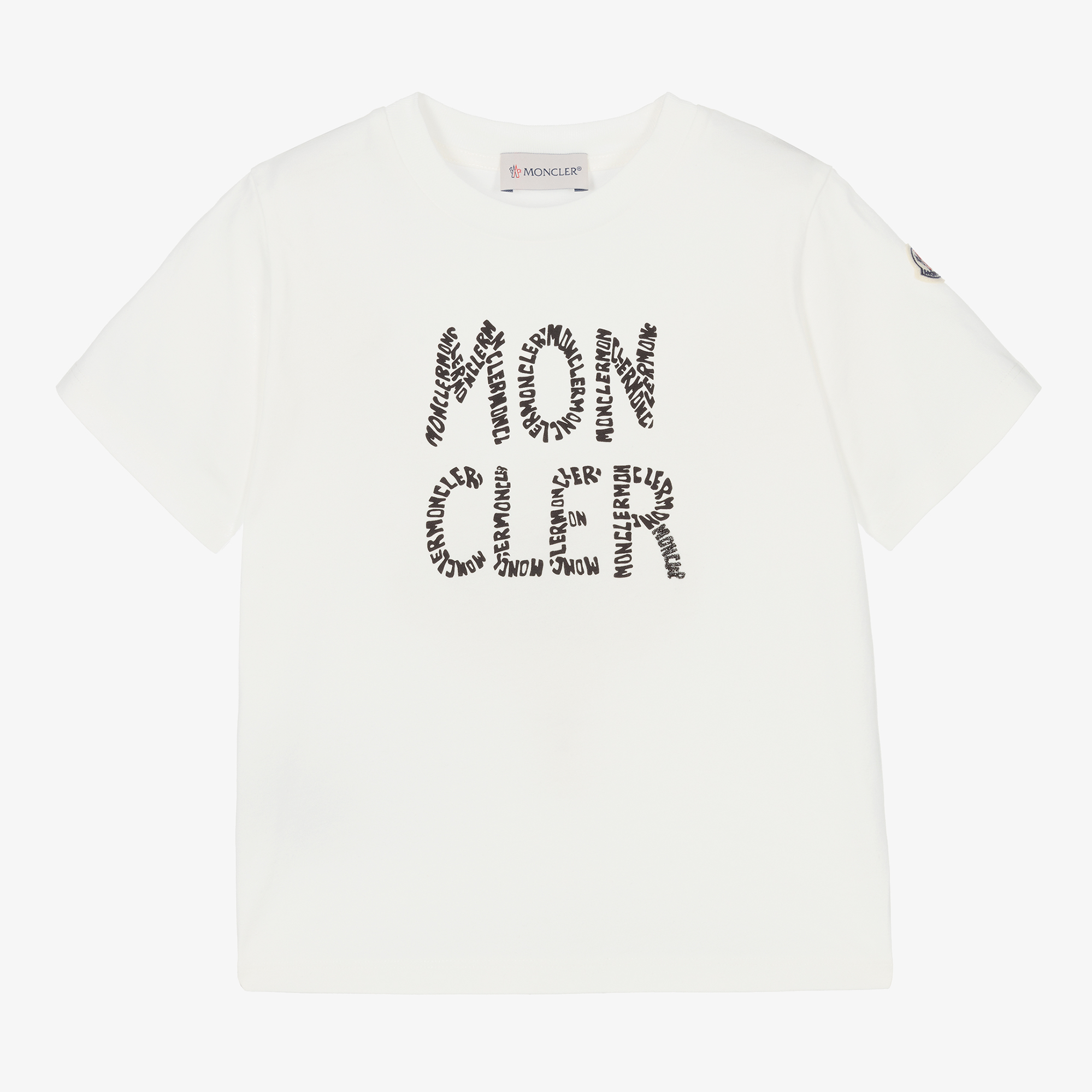 Moncler Enfant - White Cotton Logo T-Shirt | Childrensalon
