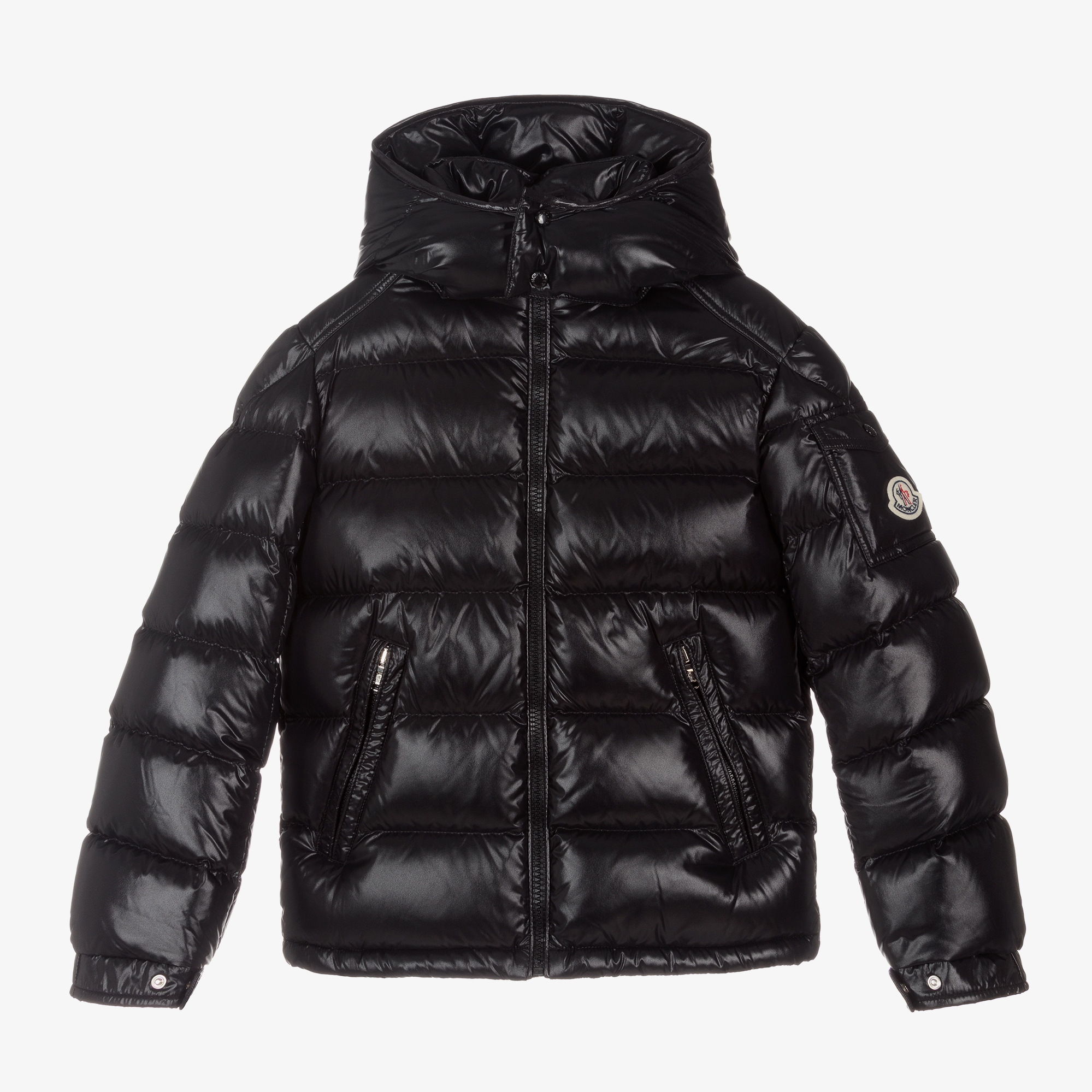 Moncler Enfant Chaqueta negra Lans para adolescente Childrensalon