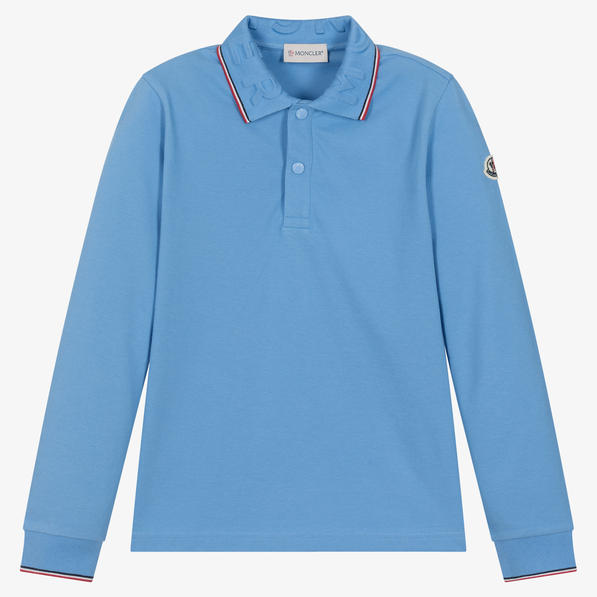 Baby blue moncler polo sale