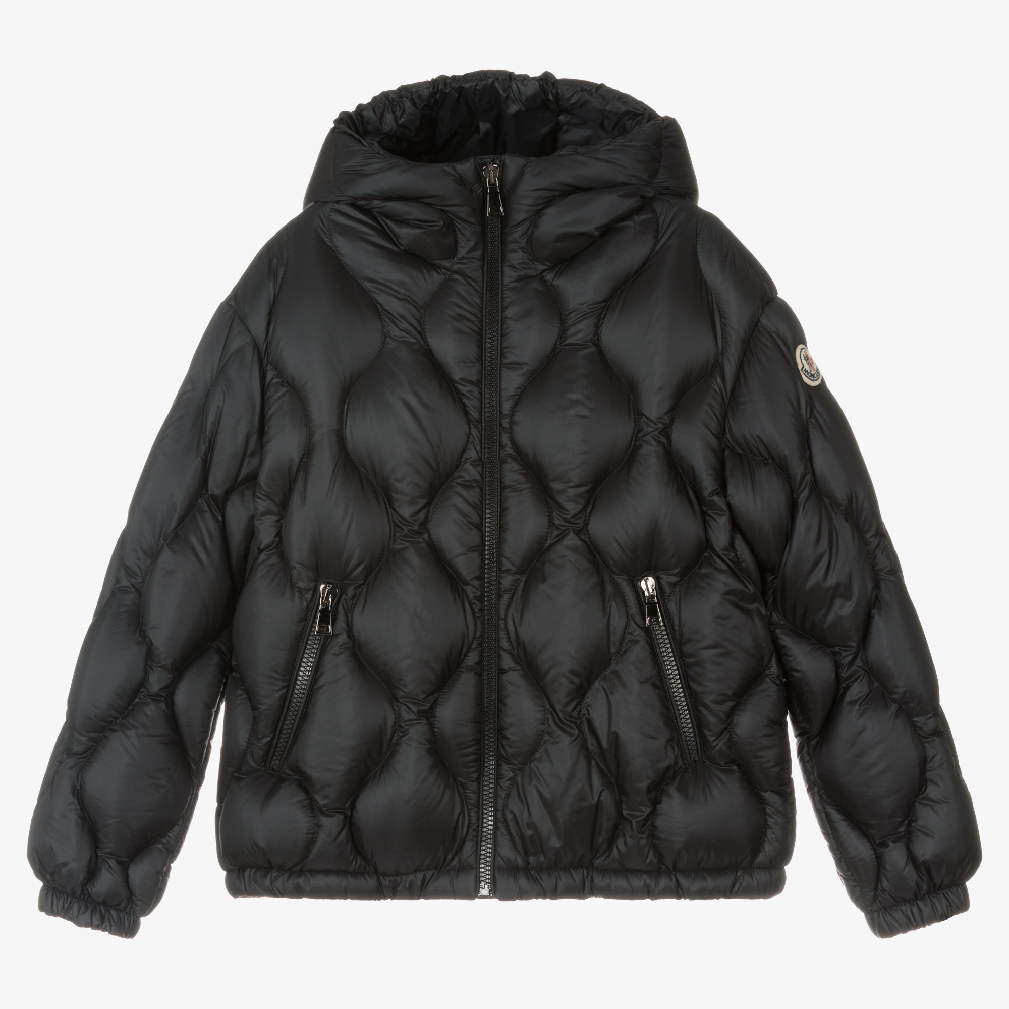 Moncler Enfant Teen Girls Black Down Jacket Childrensalon