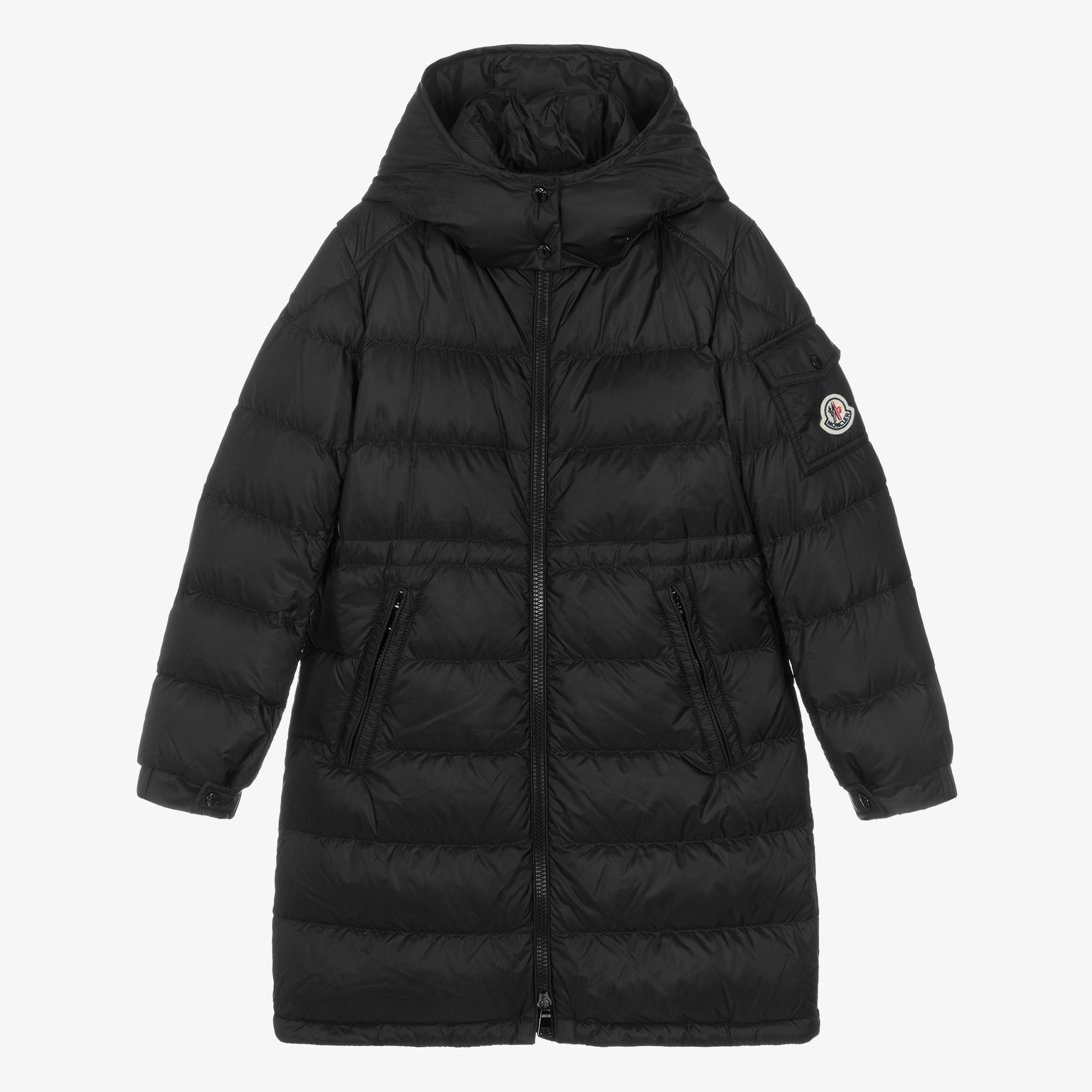 Moncler Enfant Teen Girls Black Meillon Puffer Coat Childrensalon