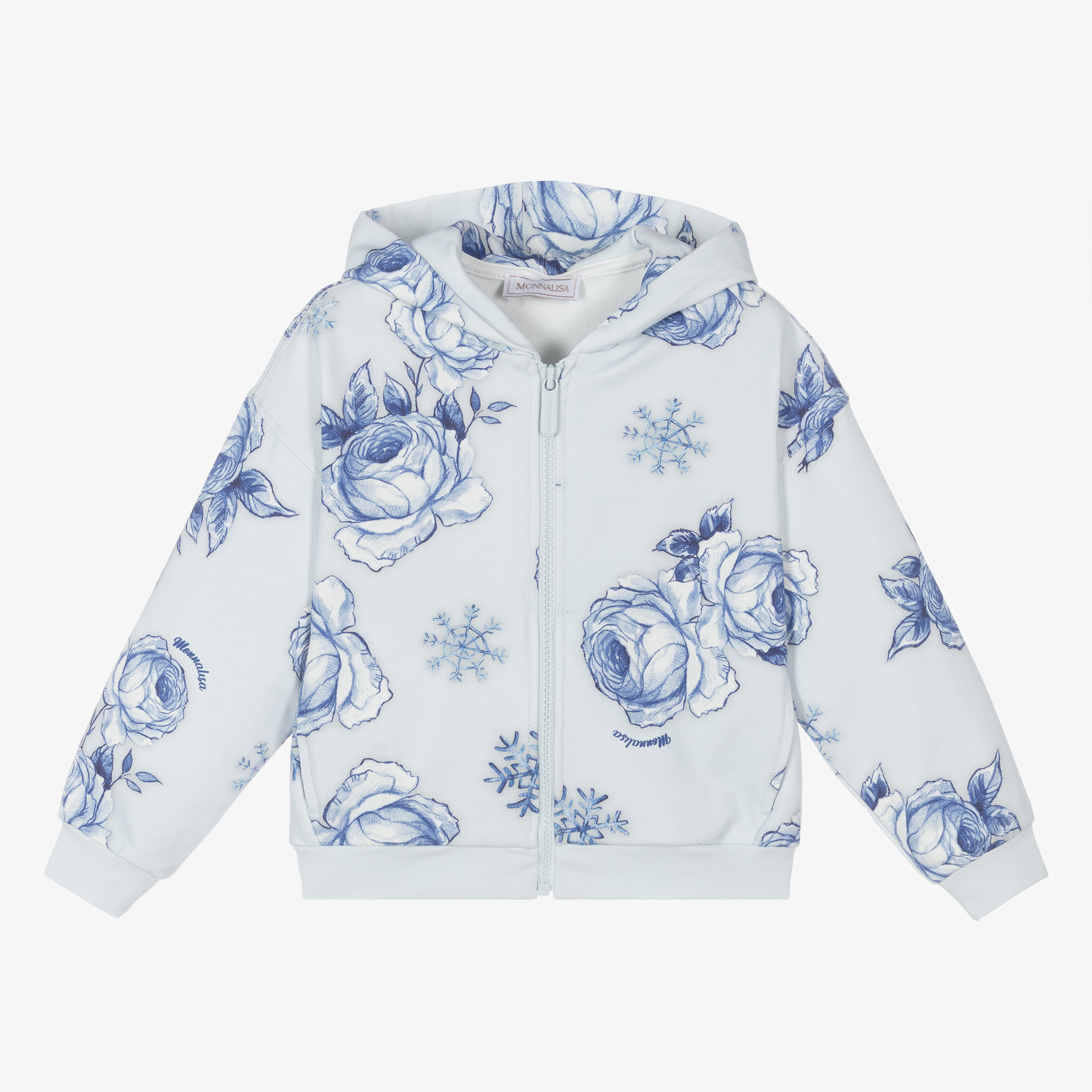 Blue floral hoodie on sale