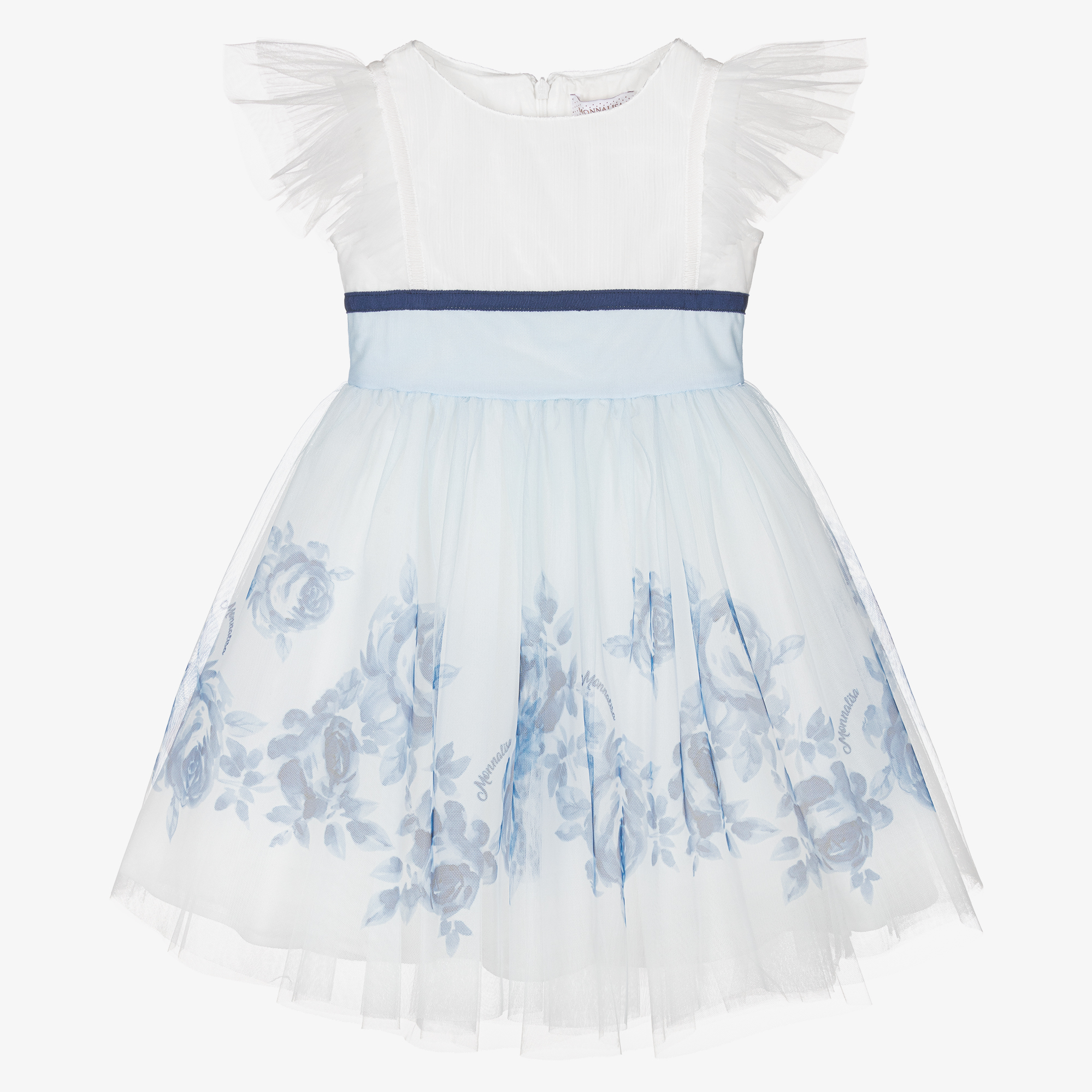 Monnalisa Chic - Organza Daisy Embroidered Dress | Childrensalon