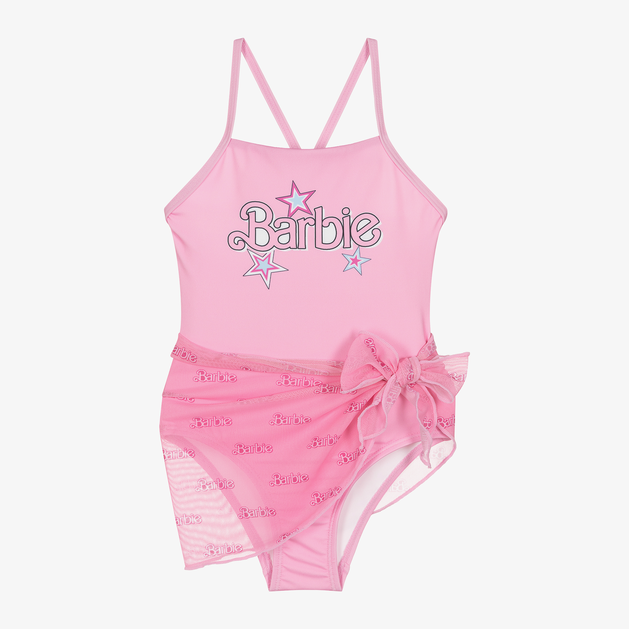 Monnalisa Girls Pink Barbie Swimsuit