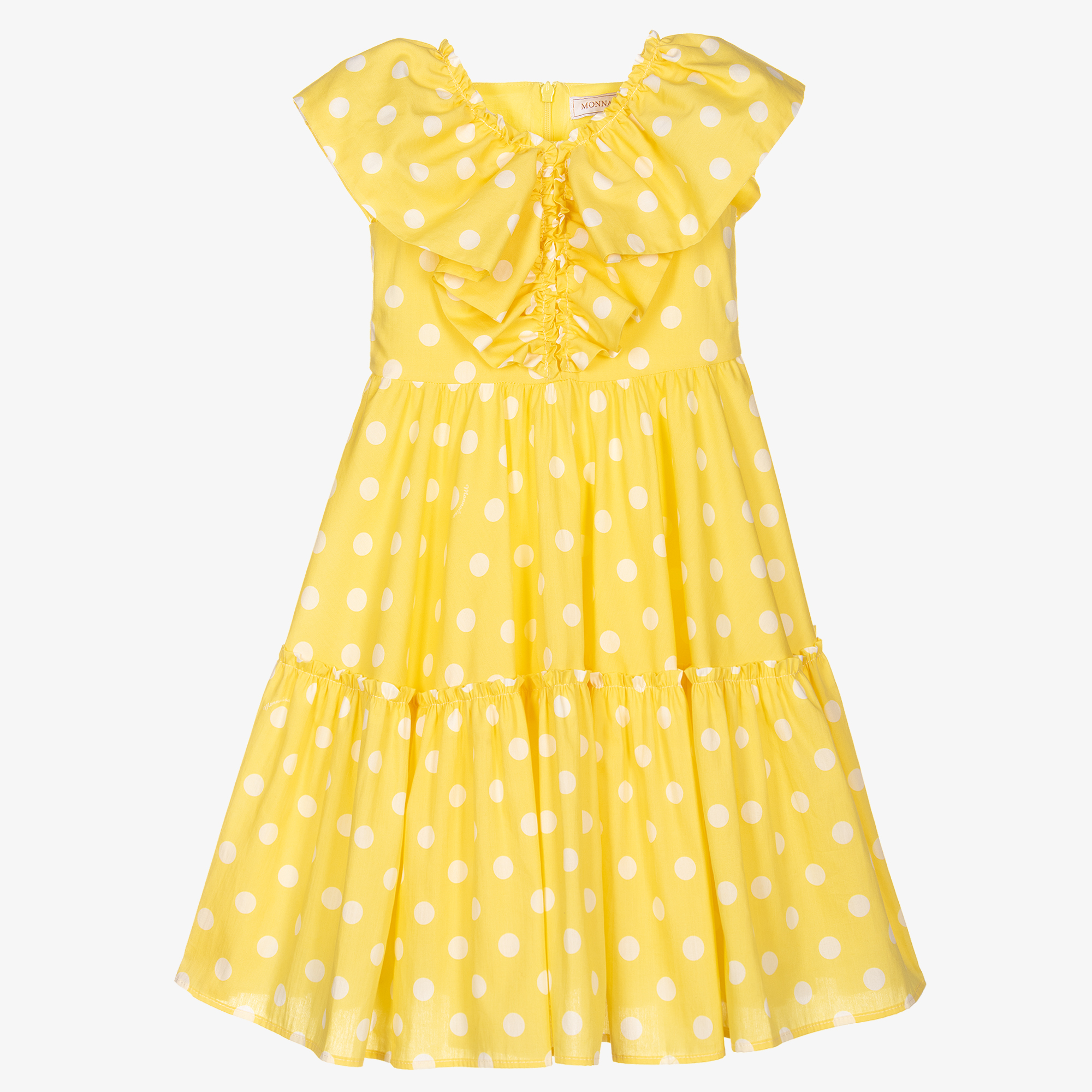 Girls Yellow Polka Dot Dress ...