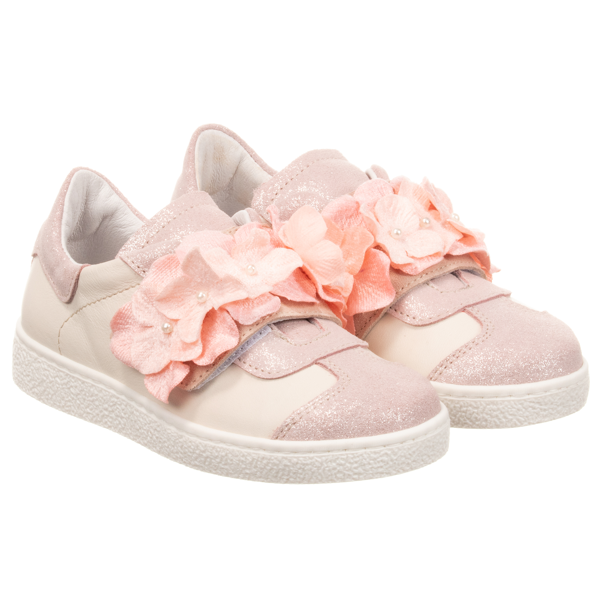 Pink \u0026 Ivory Floral Trainers 