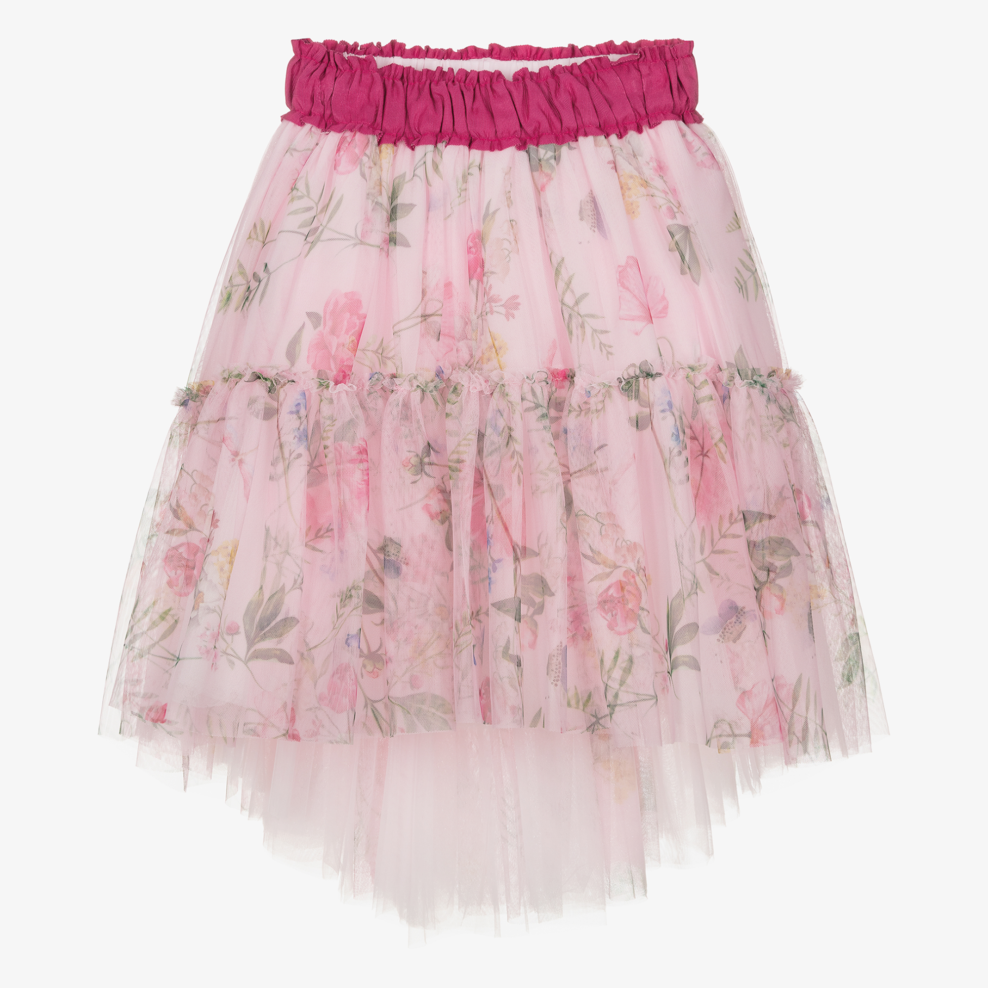 Monnalisa Teen Girls Pink Tulle Skirt - Size: 10 Year Kids from Childrensalon