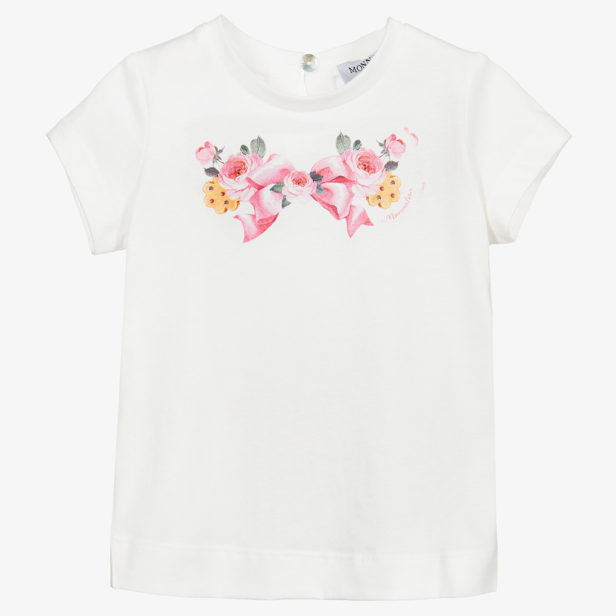 Monnalisa - White Cotton Blouse | Childrensalon