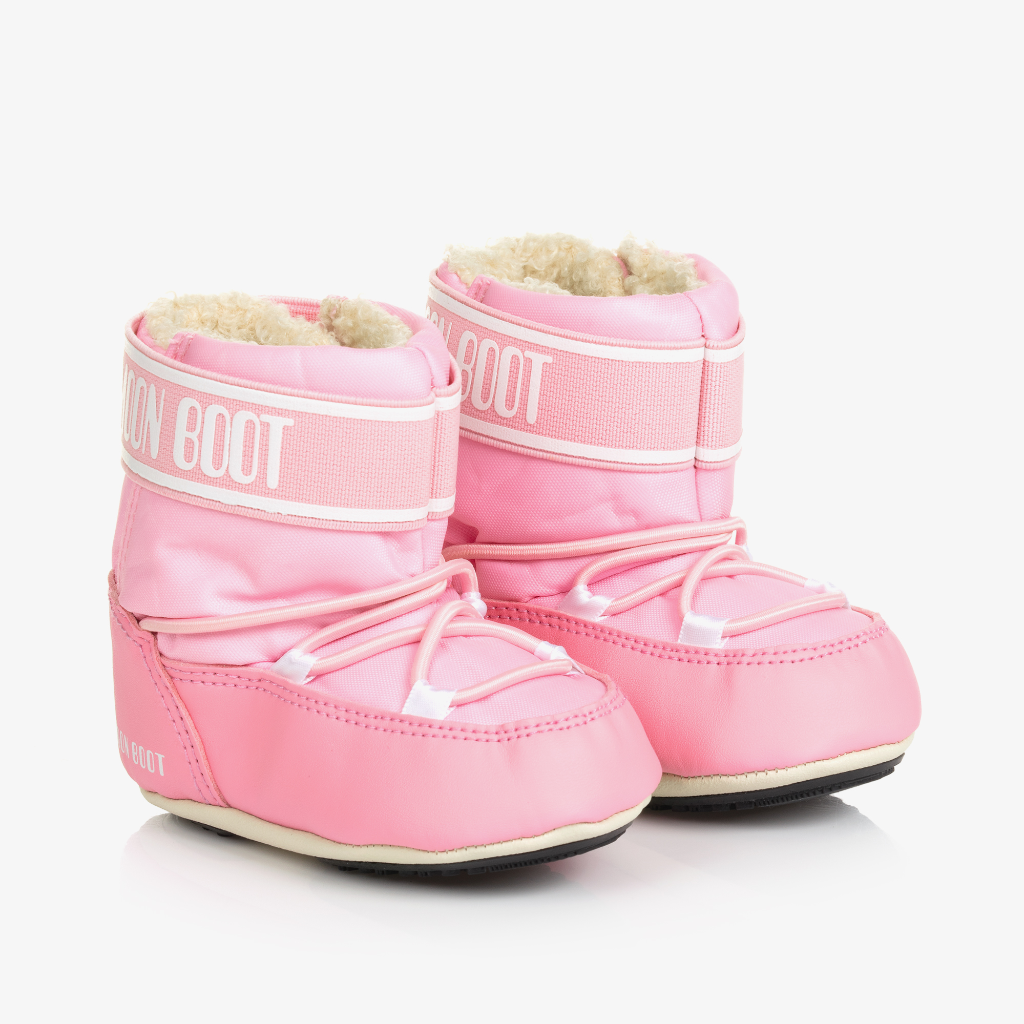 Moon Boot Baby Girls Pink Crib Nylon Snow Boots