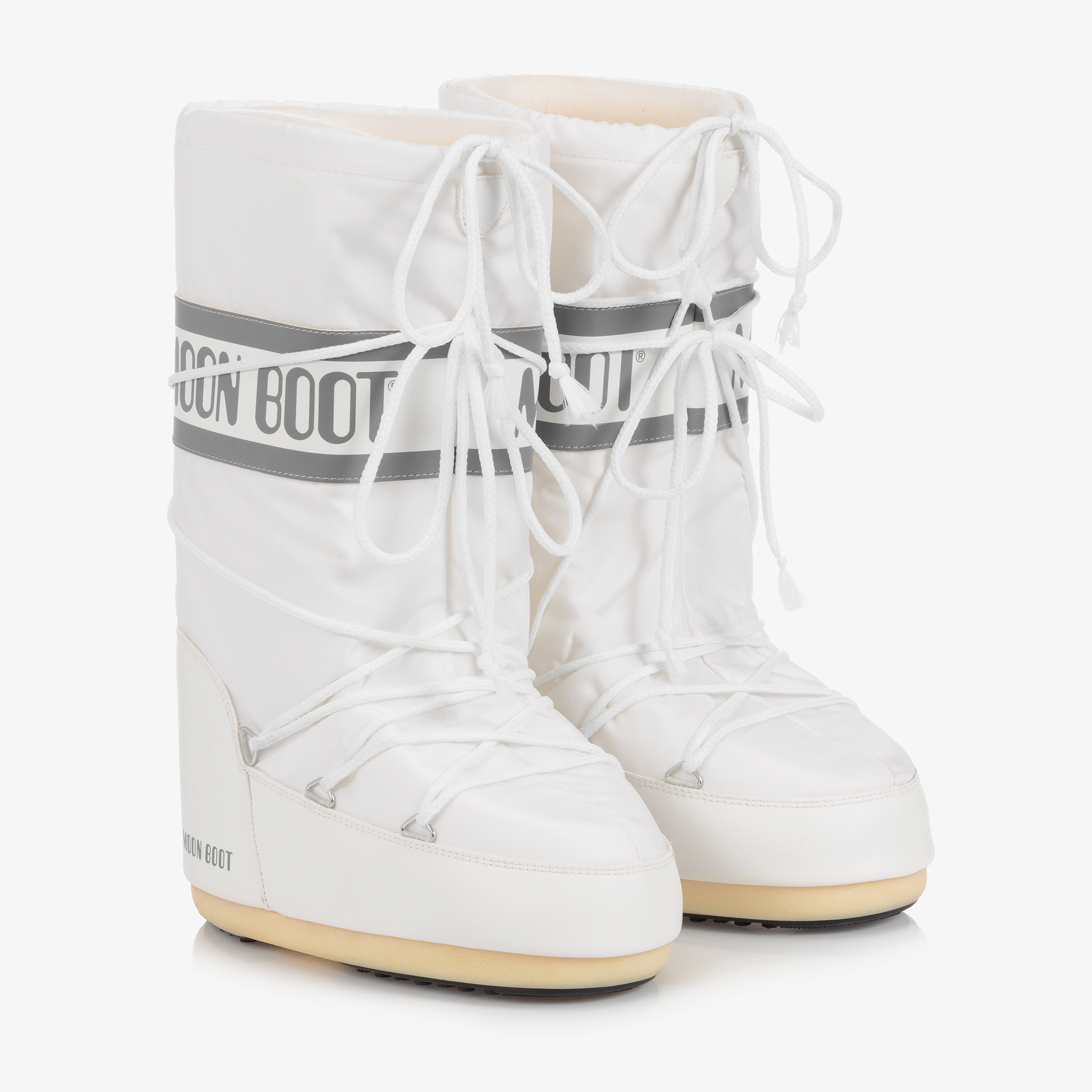 Moon Boot - Teen Girls White Faux Fur Snow Boots | Childrensalon