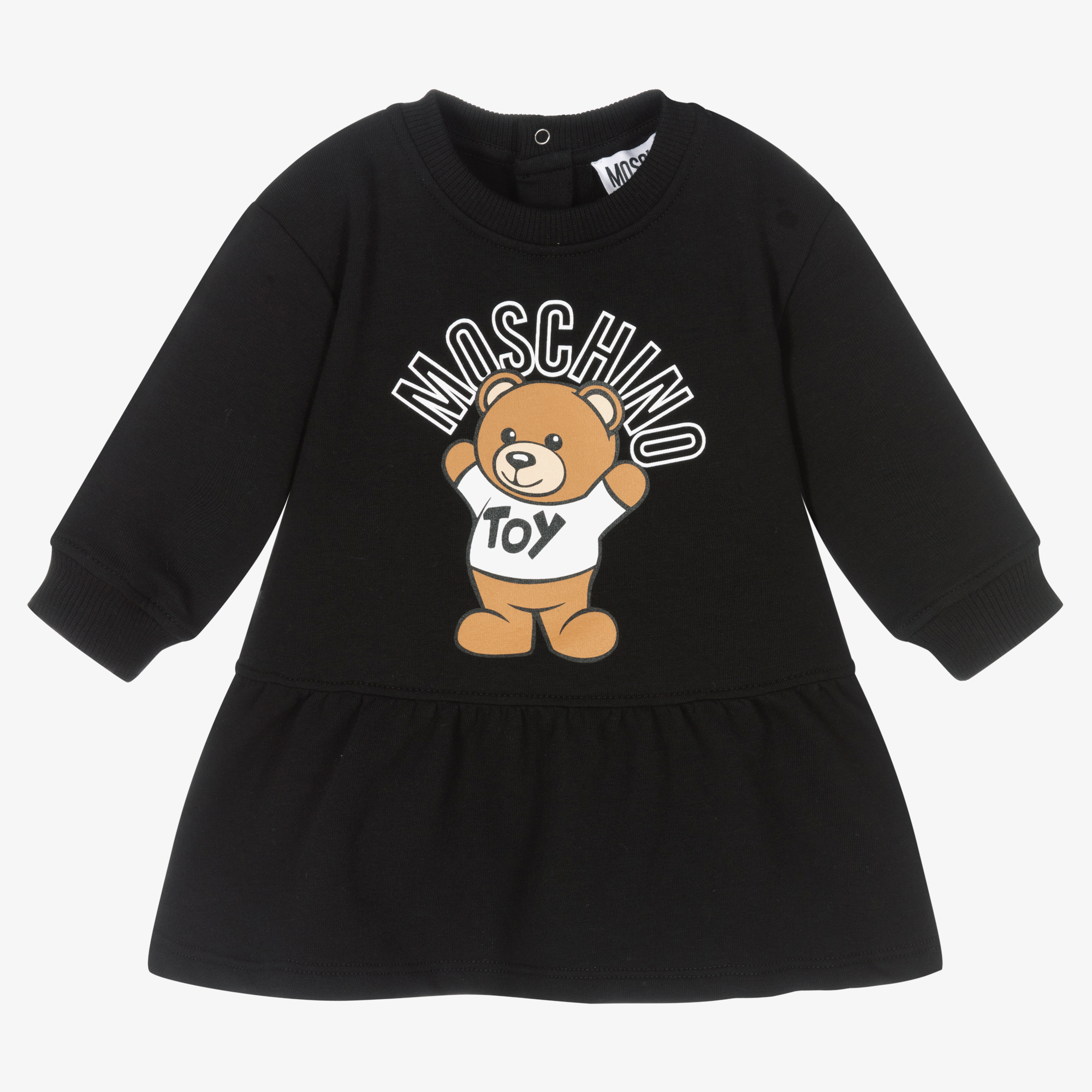 Moschino Baby - Black Cotton Logo Dress | Childrensalon