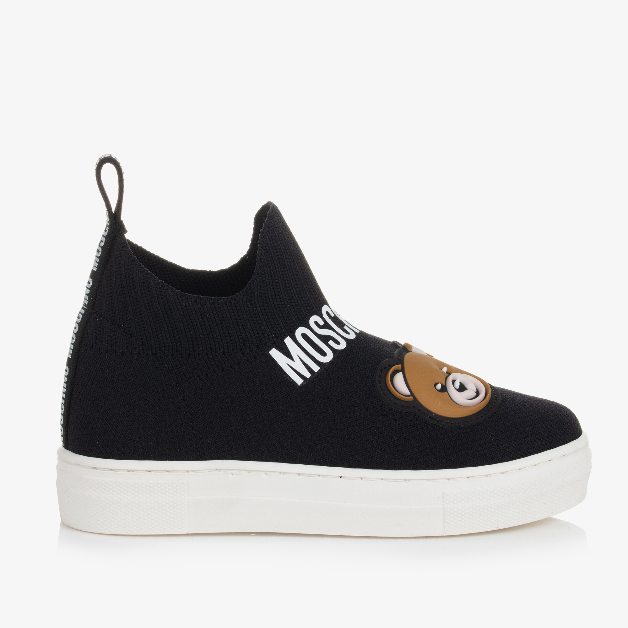 Moschino Kid Teen Baskets chaussettes noires Teddy Bear