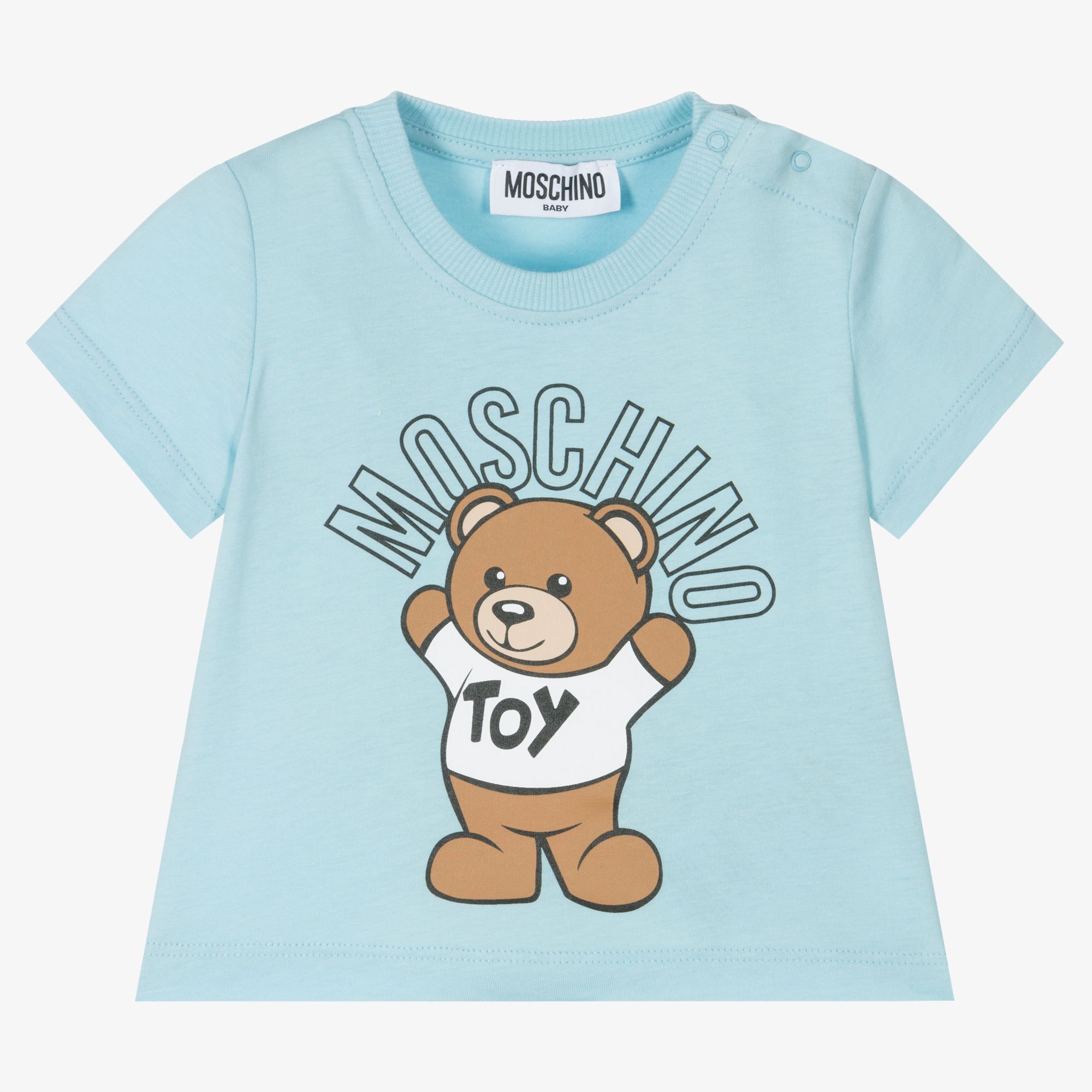 Moschino Kid-Teen - Navy Blue Cotton Logo T-Shirt | Childrensalon