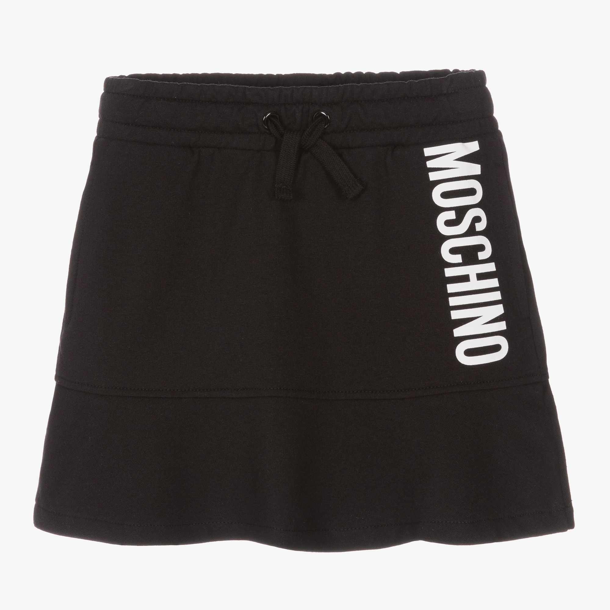 Moschino Kid-Teen - Black Cotton Logo Skirt | Childrensalon