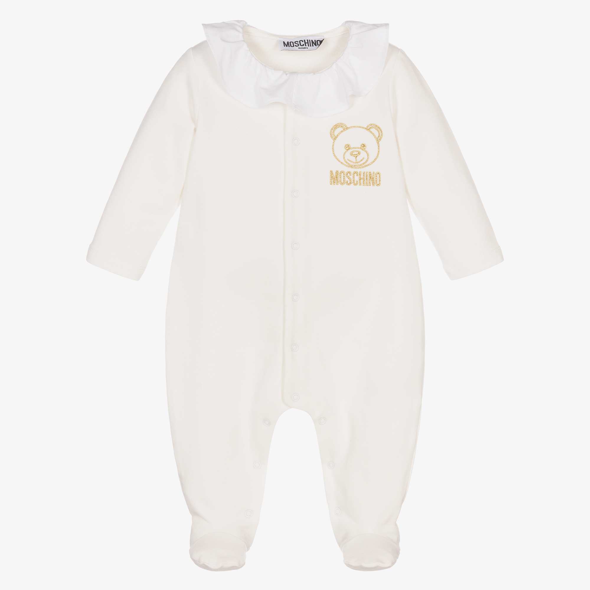 Moschino Baby - Ivory & Grey Babygrow Gift Set | Childrensalon