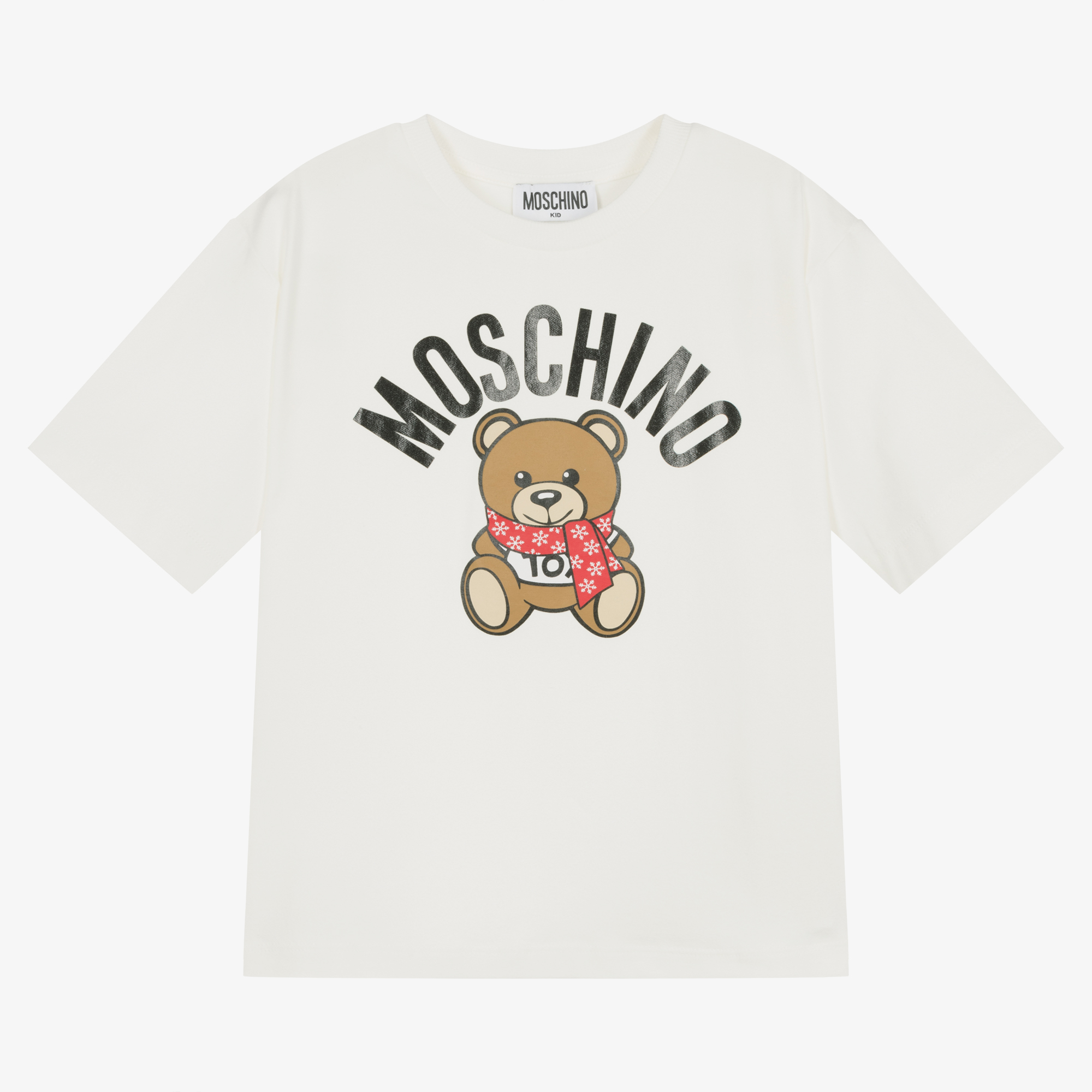 Moschino Kid-Teen - Teen Ivory Logo T-Shirt | Childrensalon