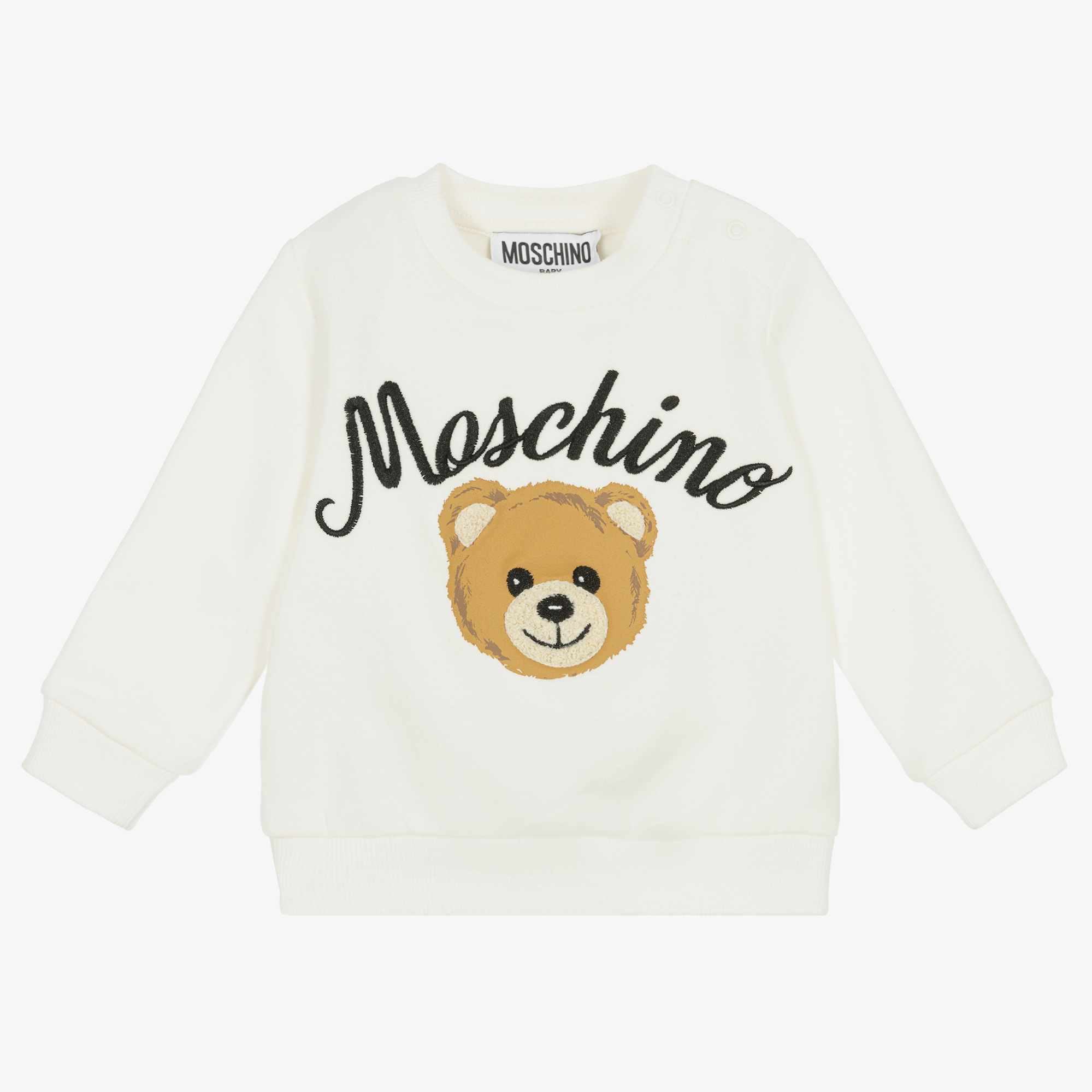 Moschino Baby - Ivory Cotton Logo Sweatshirt | Childrensalon