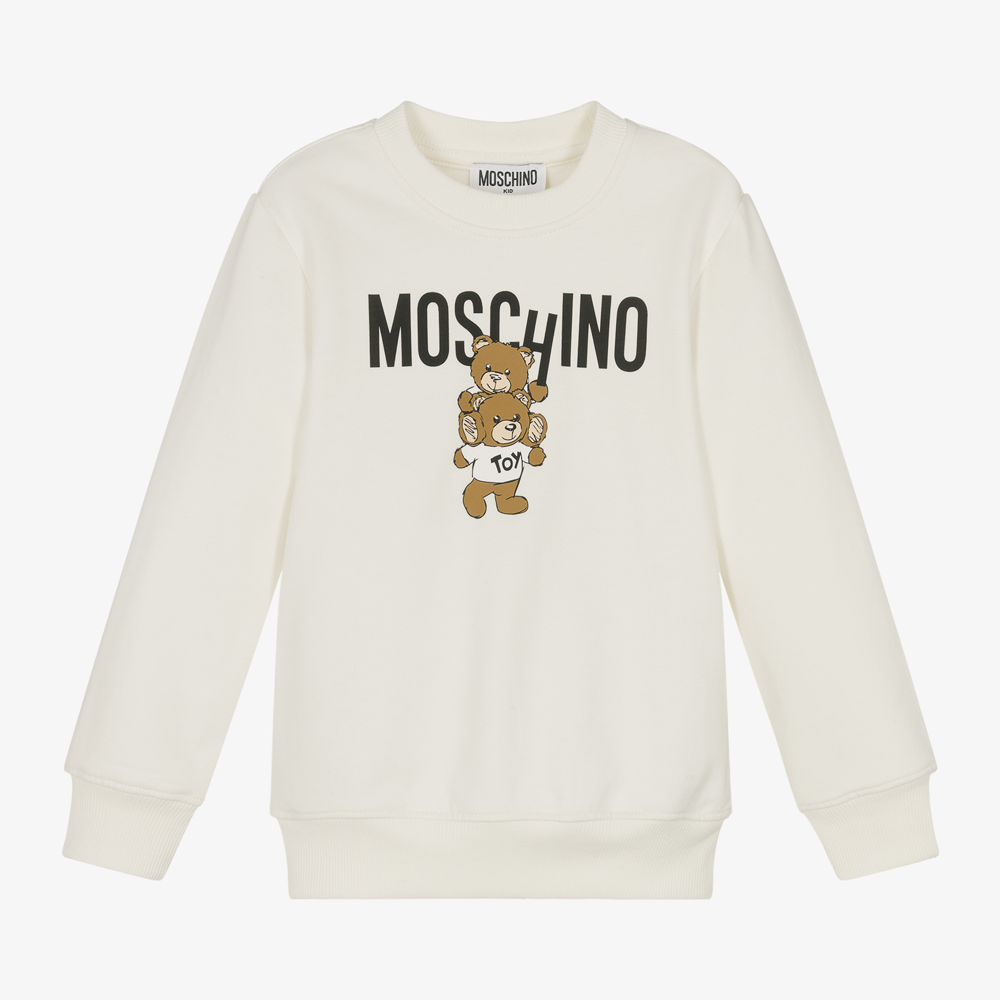 Moschino Ivory Cotton Teddy Bear Sweatshirt