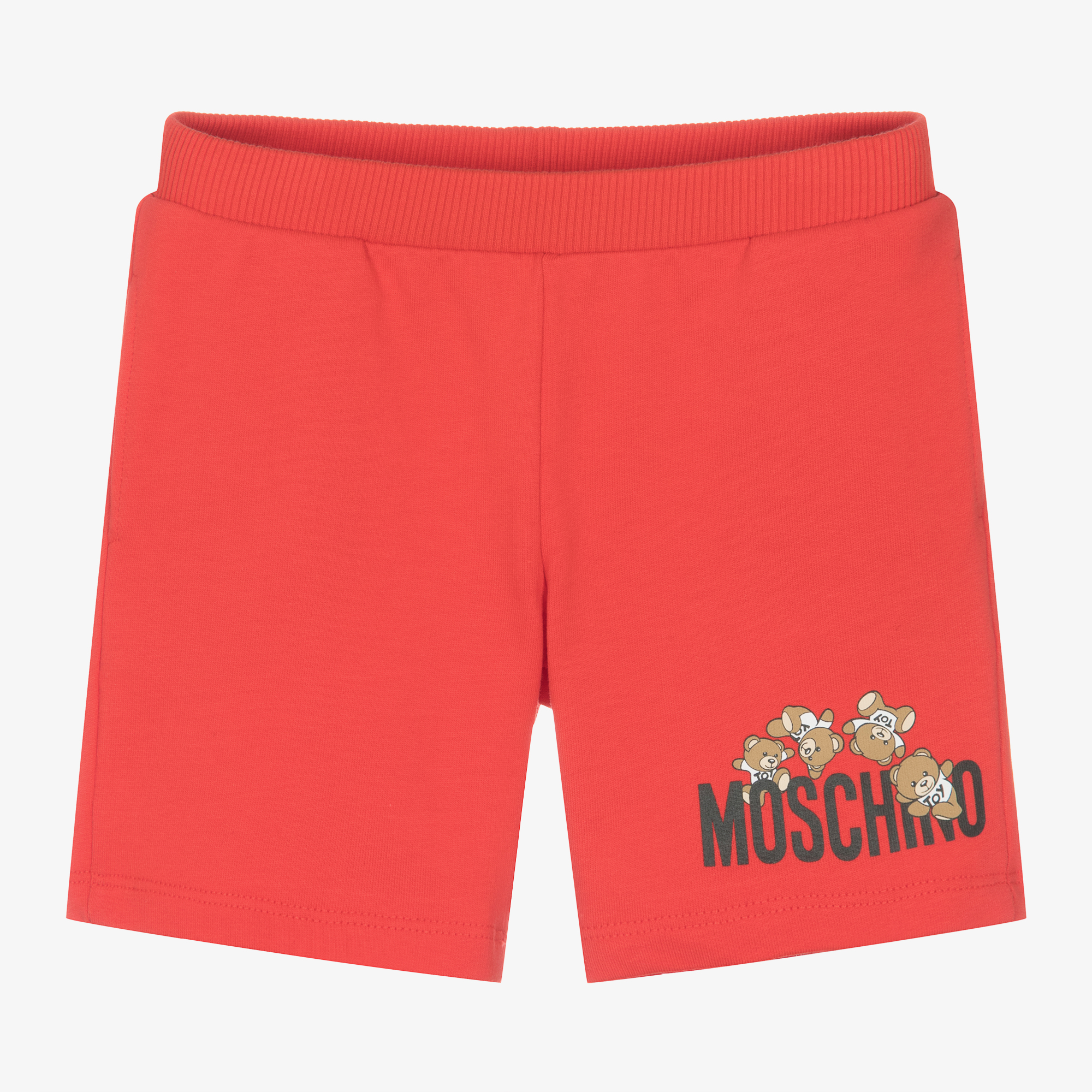 Moschino Kids Teddy Bear-print short set - Red