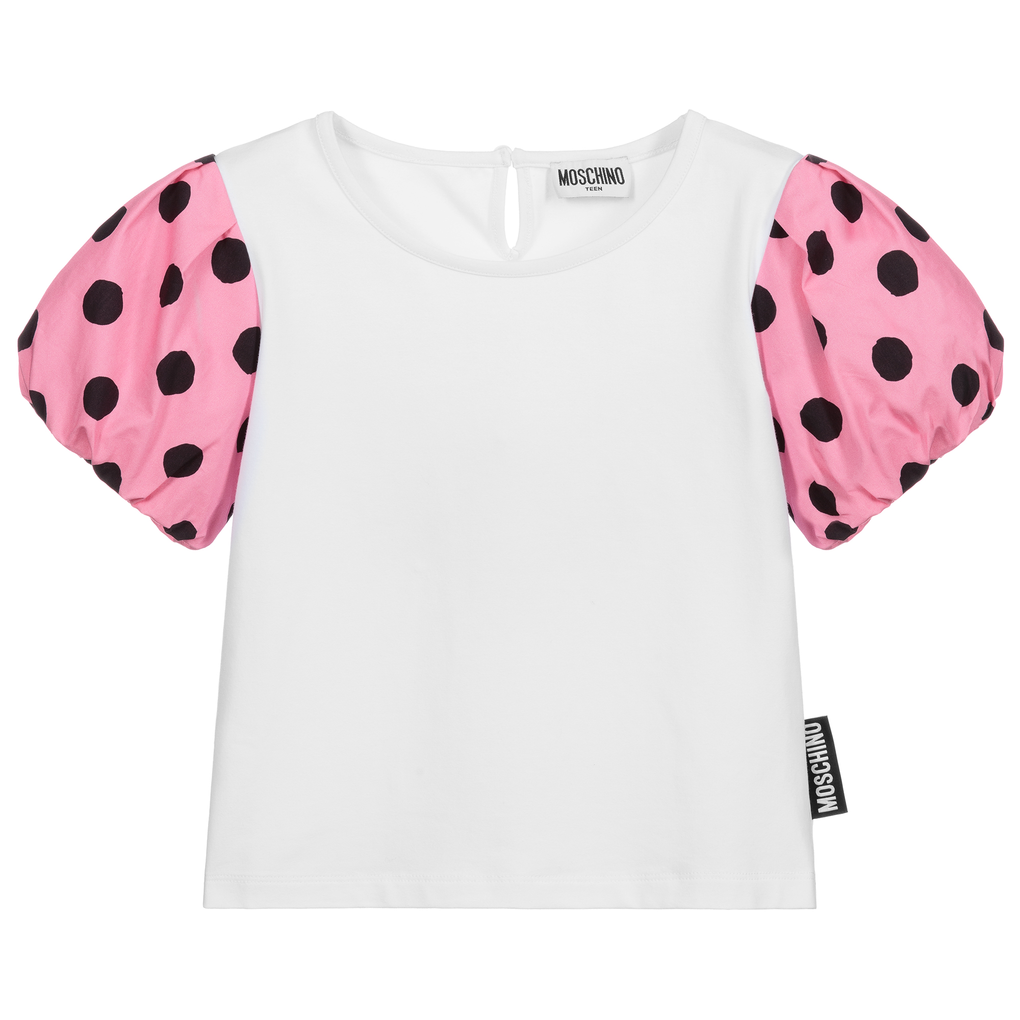 white spotty top