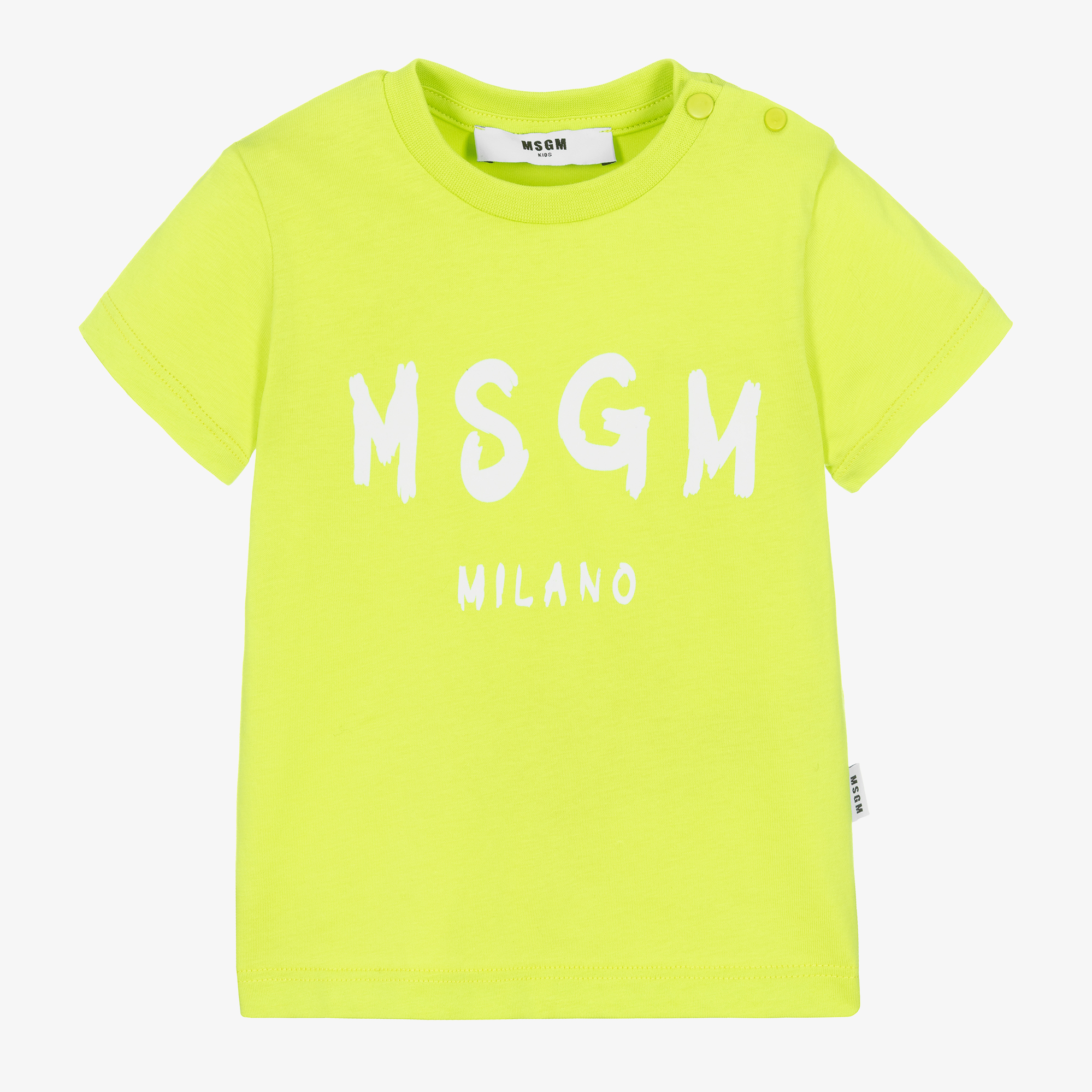 MSGM - Girls Green Logo Knit Sweater | Childrensalon