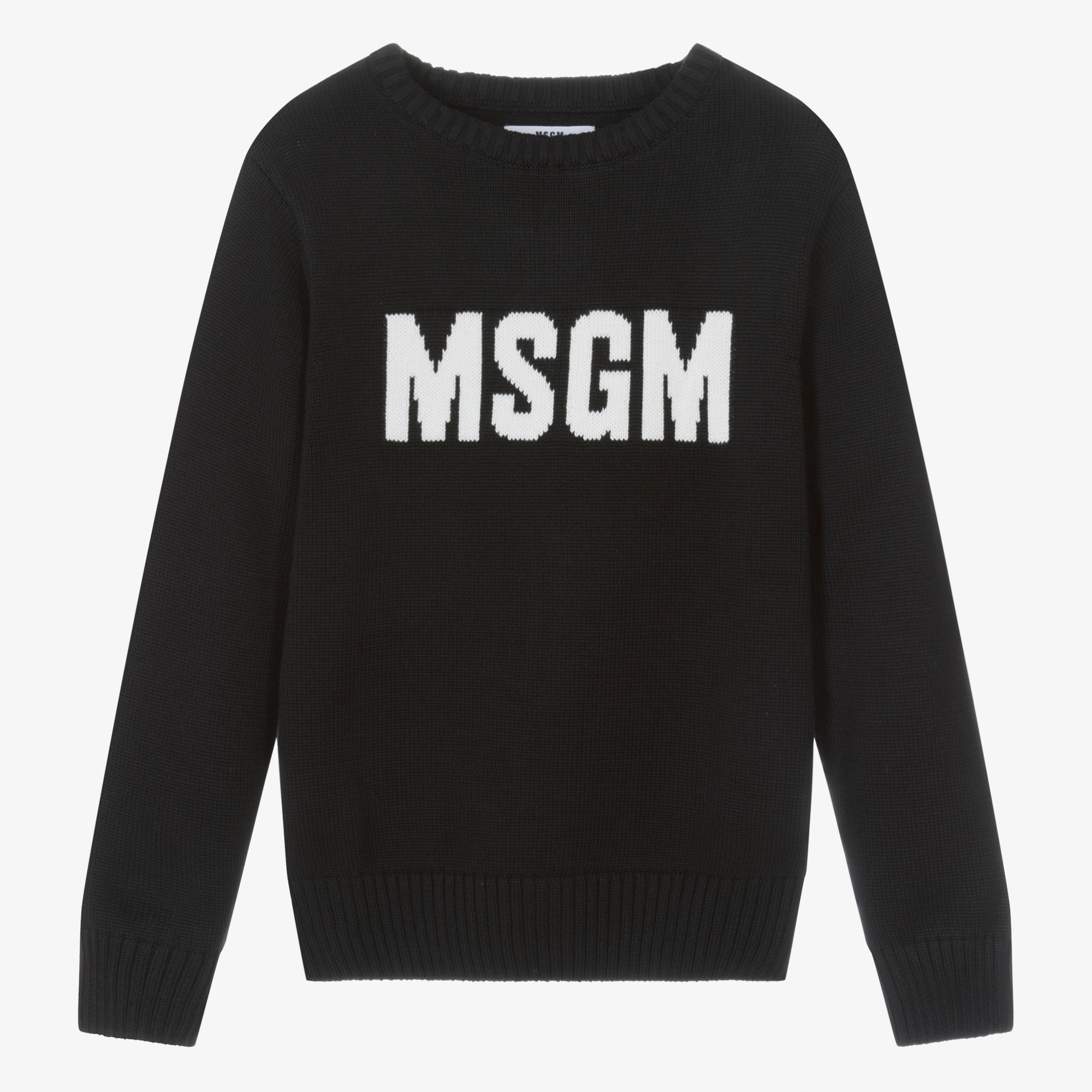 MSGM - Teen Green Logo Knit Sweater | Childrensalon