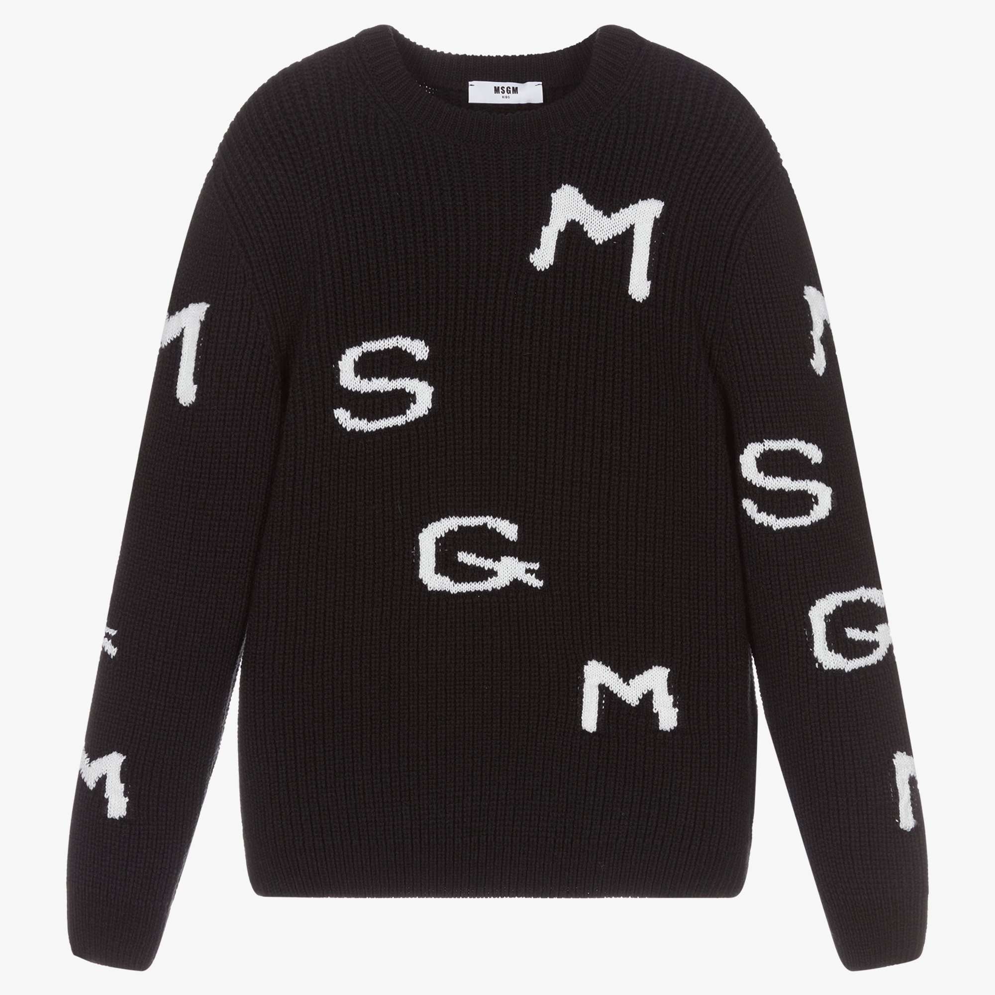 MSGM - Pink Logo Knitted Sweater | Childrensalon