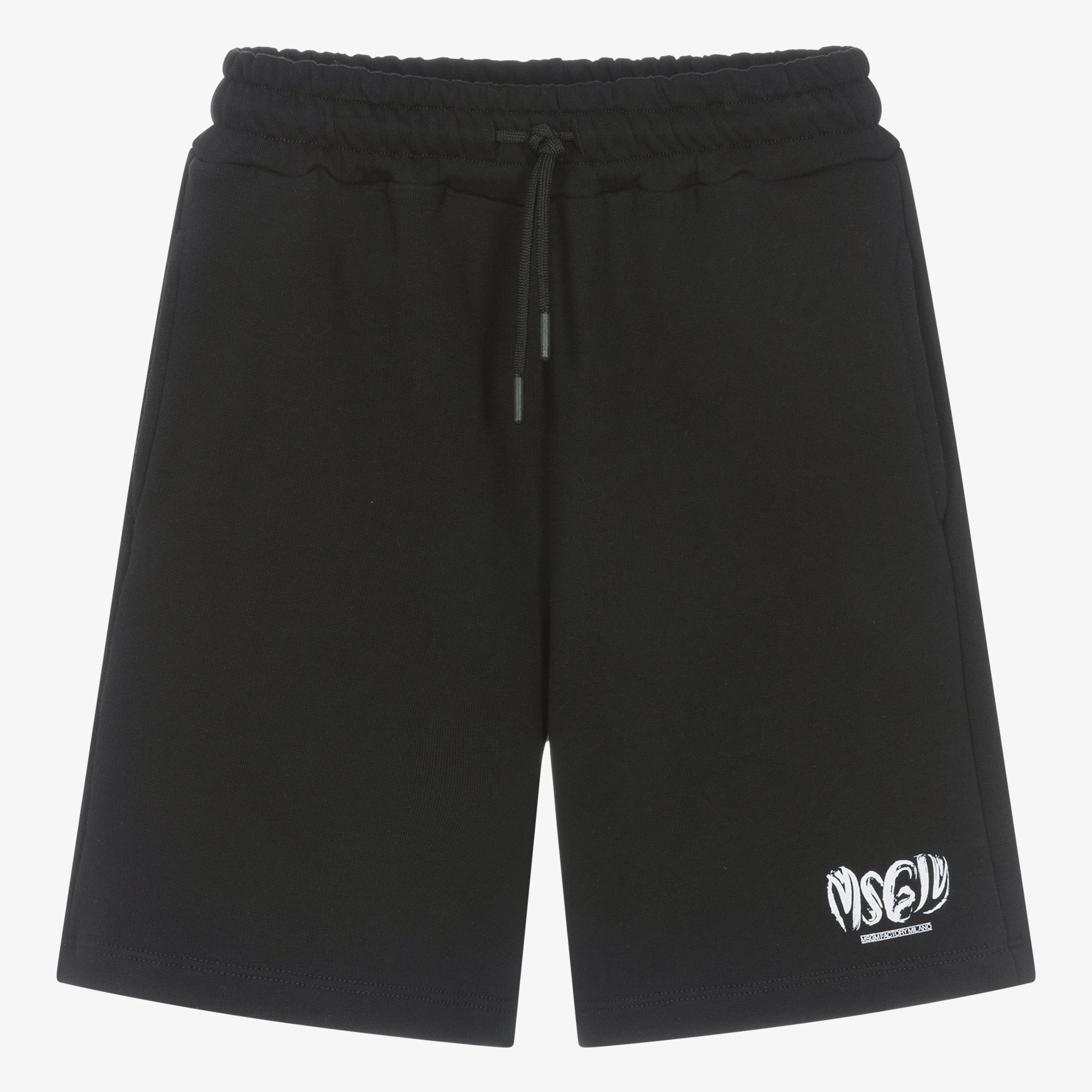 MSGM - Teen Boys Blue Logo Shorts | Childrensalon