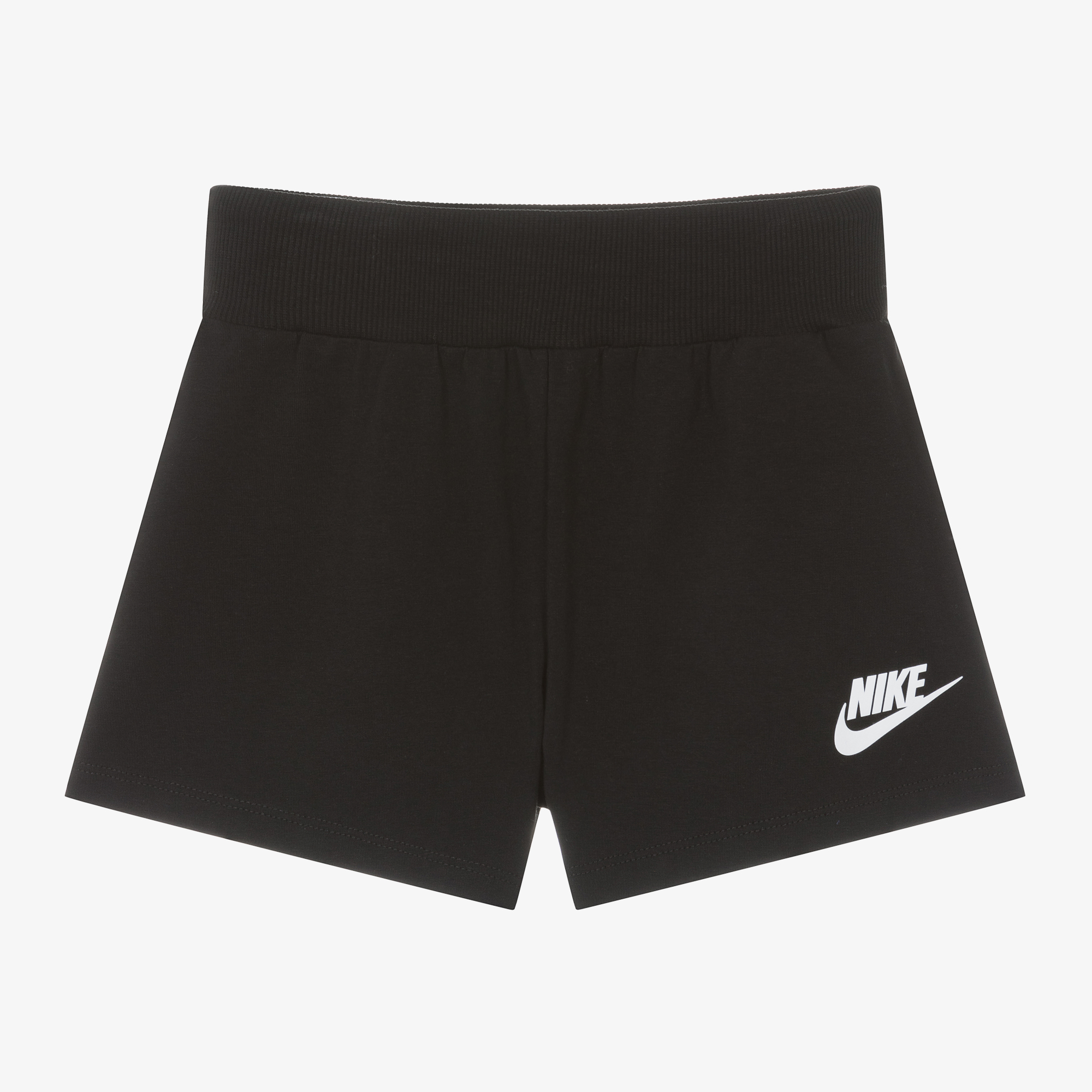 Nike Girls Black Cotton Jersey Shorts