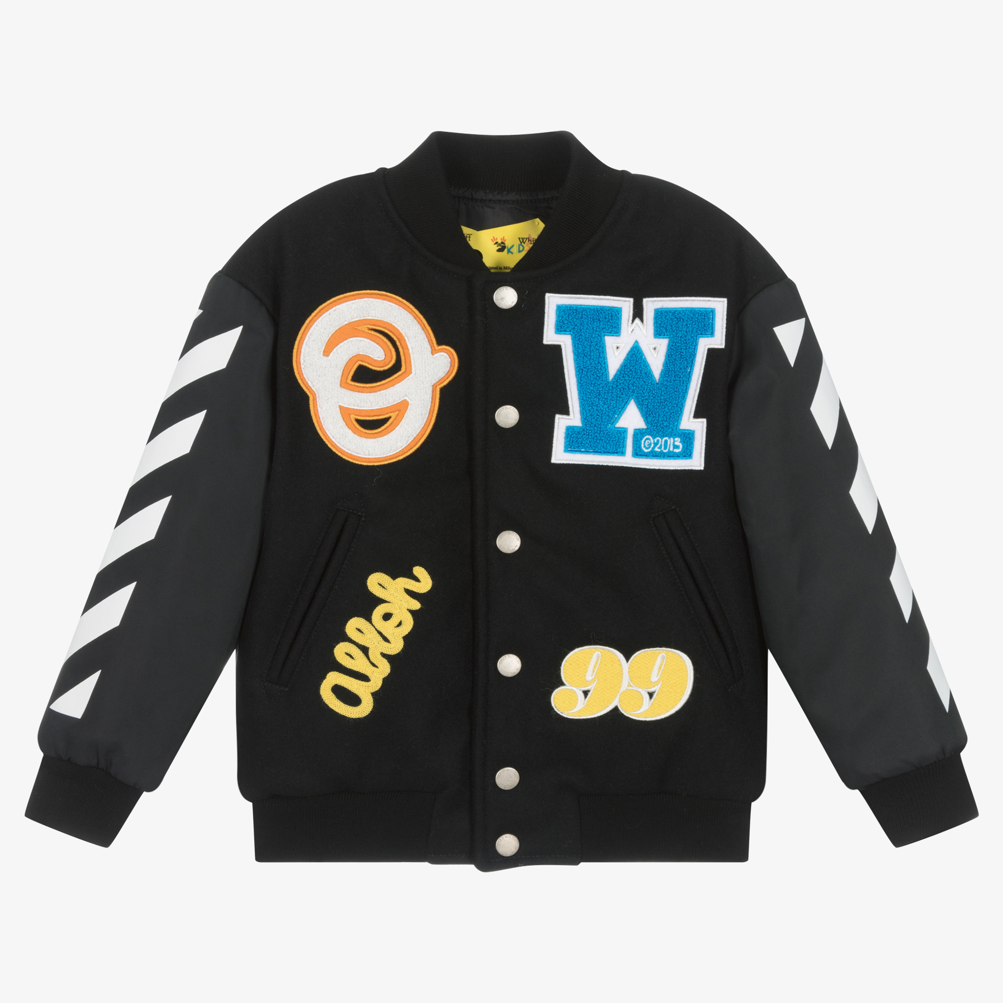 Off White Black Varsity Jacket