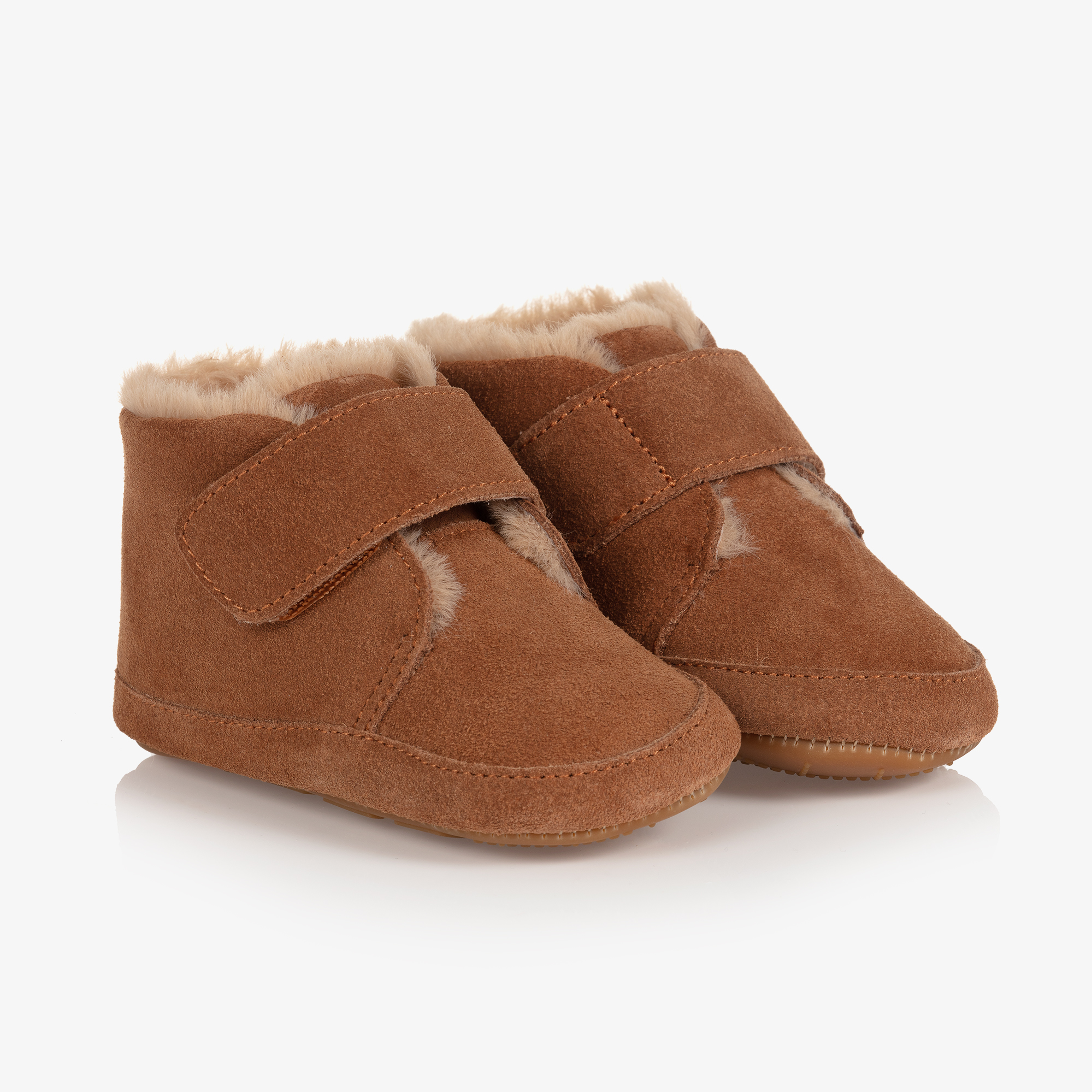 18-21 21-24 months Unisex faux fur warm winter boots in brown or beige 15-18 