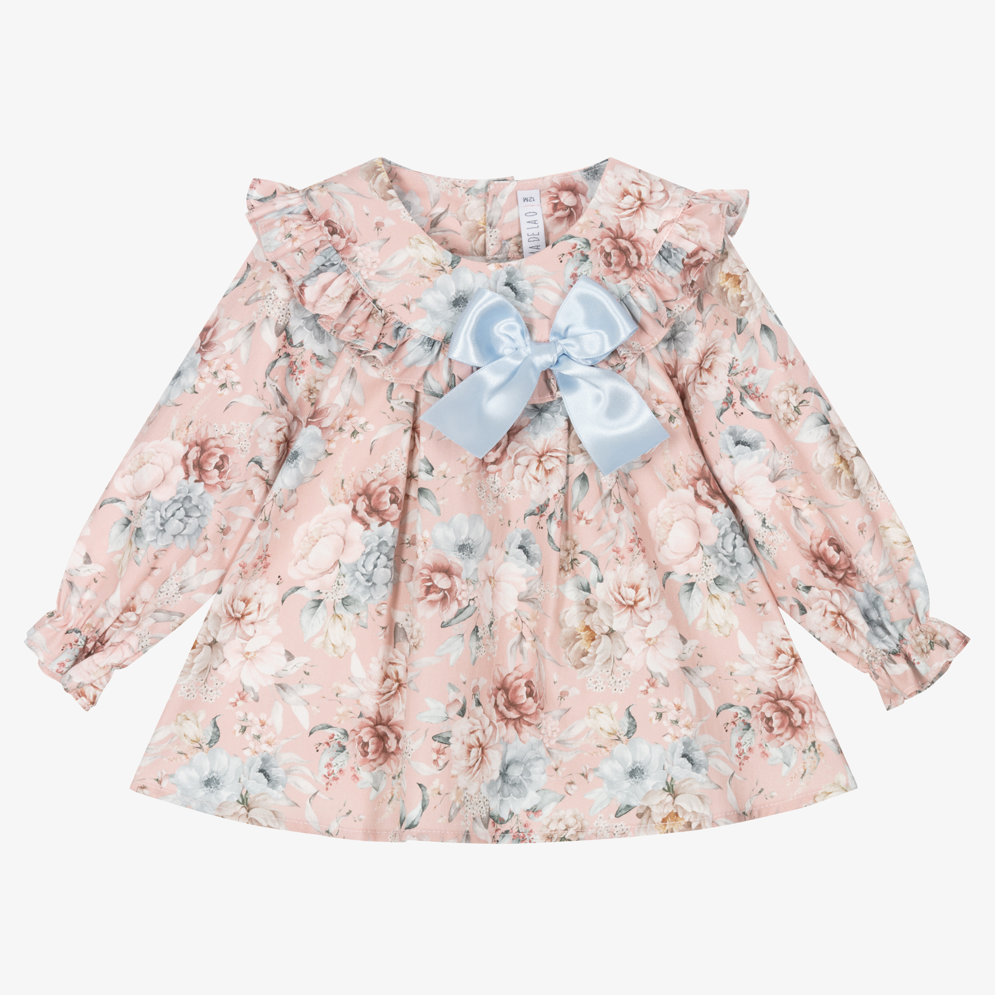 Paloma de la O - Pink Floral Cotton Dress | Childrensalon