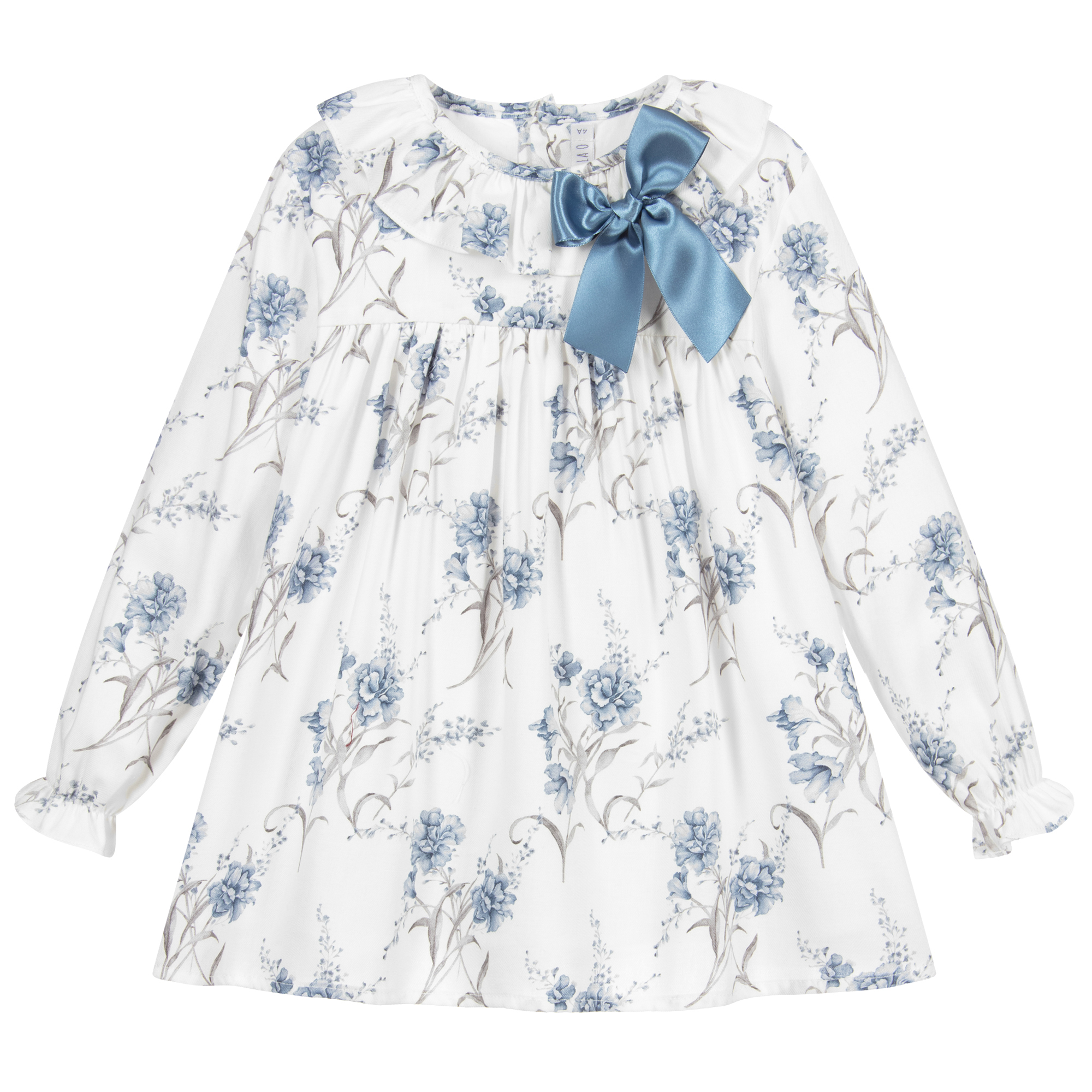 white blue floral dress