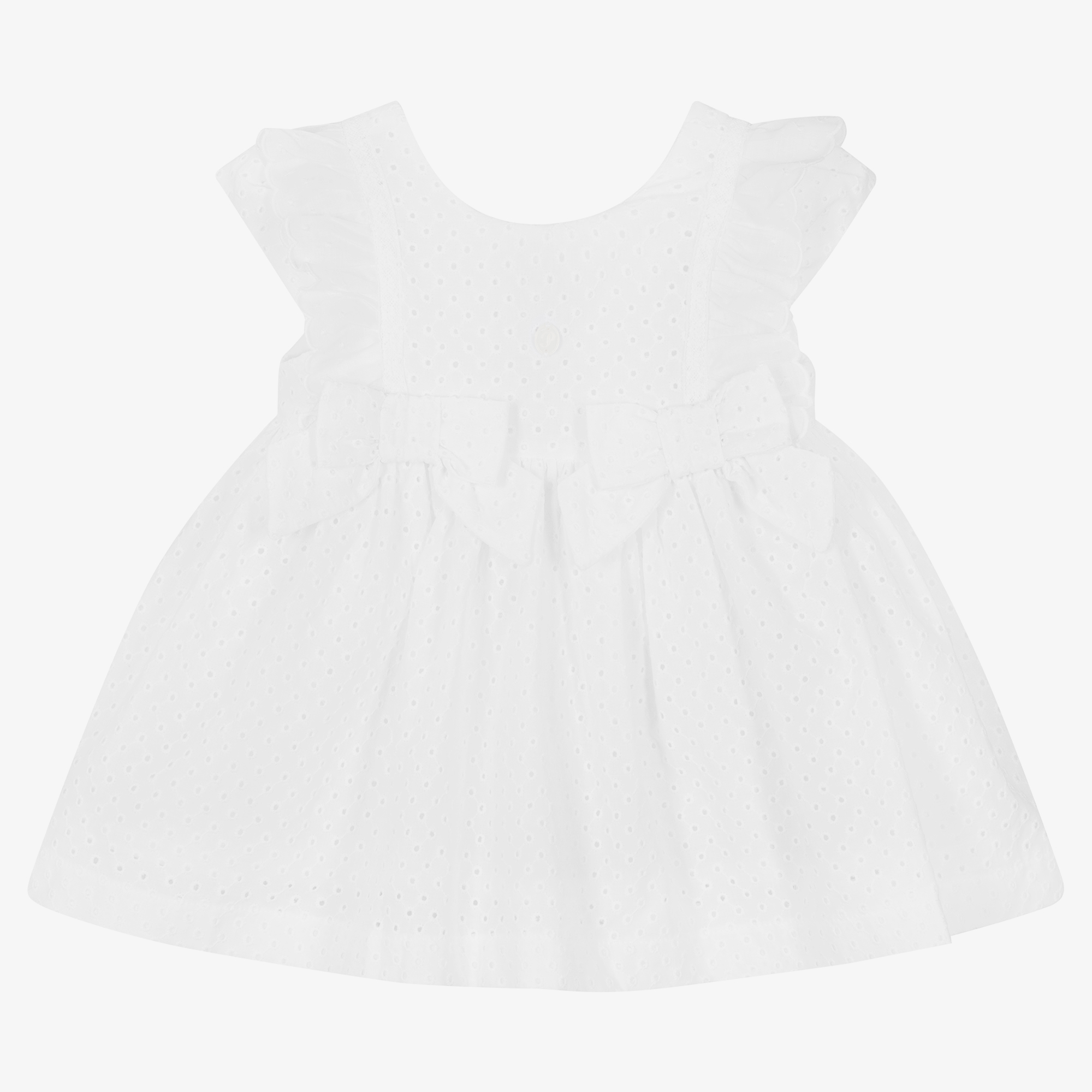 Patachou - Girls White & Blue Dress | Childrensalon