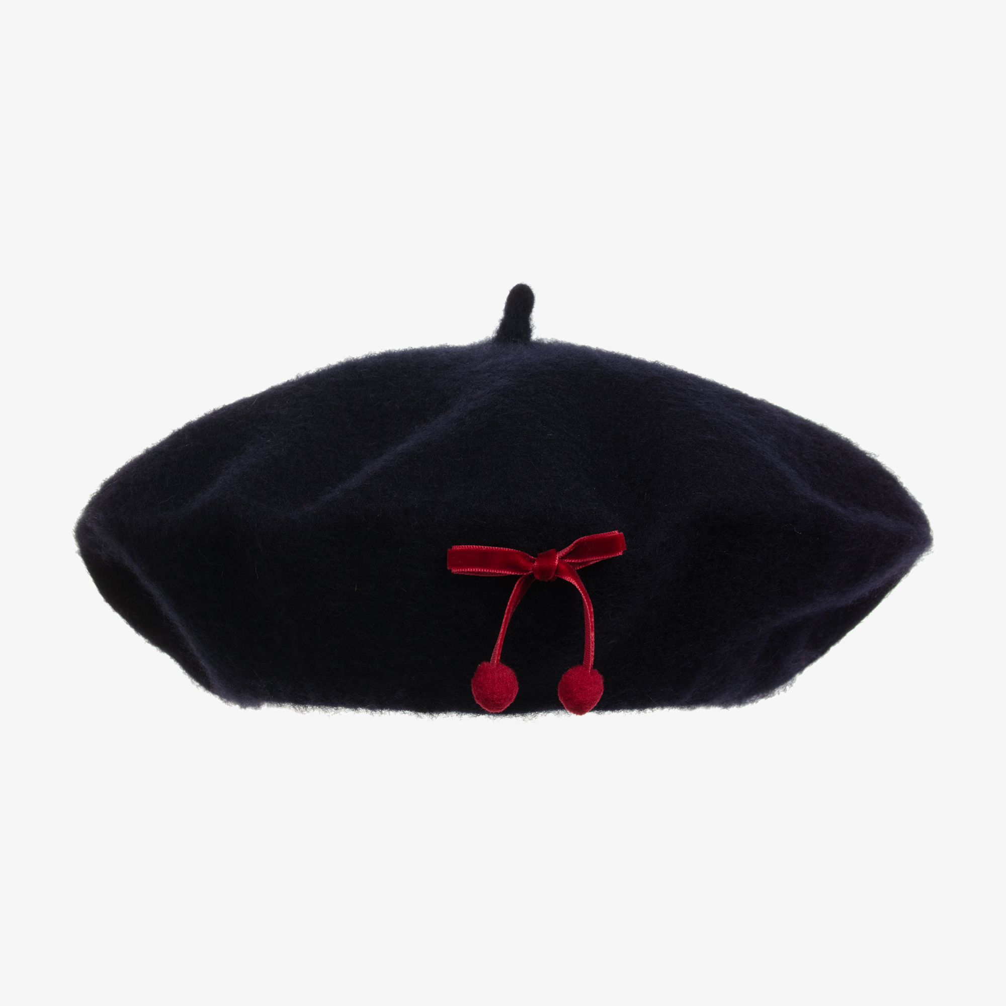 Patachou - Girls Navy Blue Wool Beret | Childrensalon