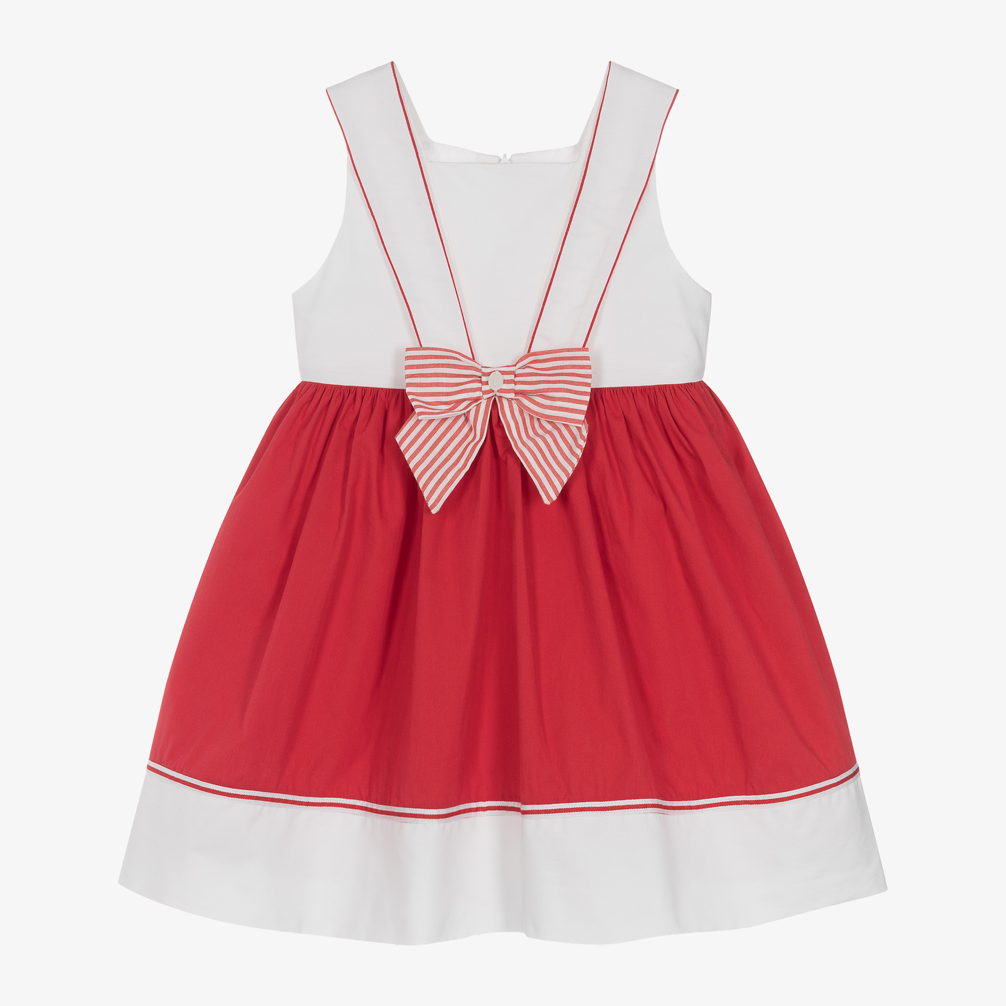 Patachou - Girls Red Satin Peplum Dress | Childrensalon