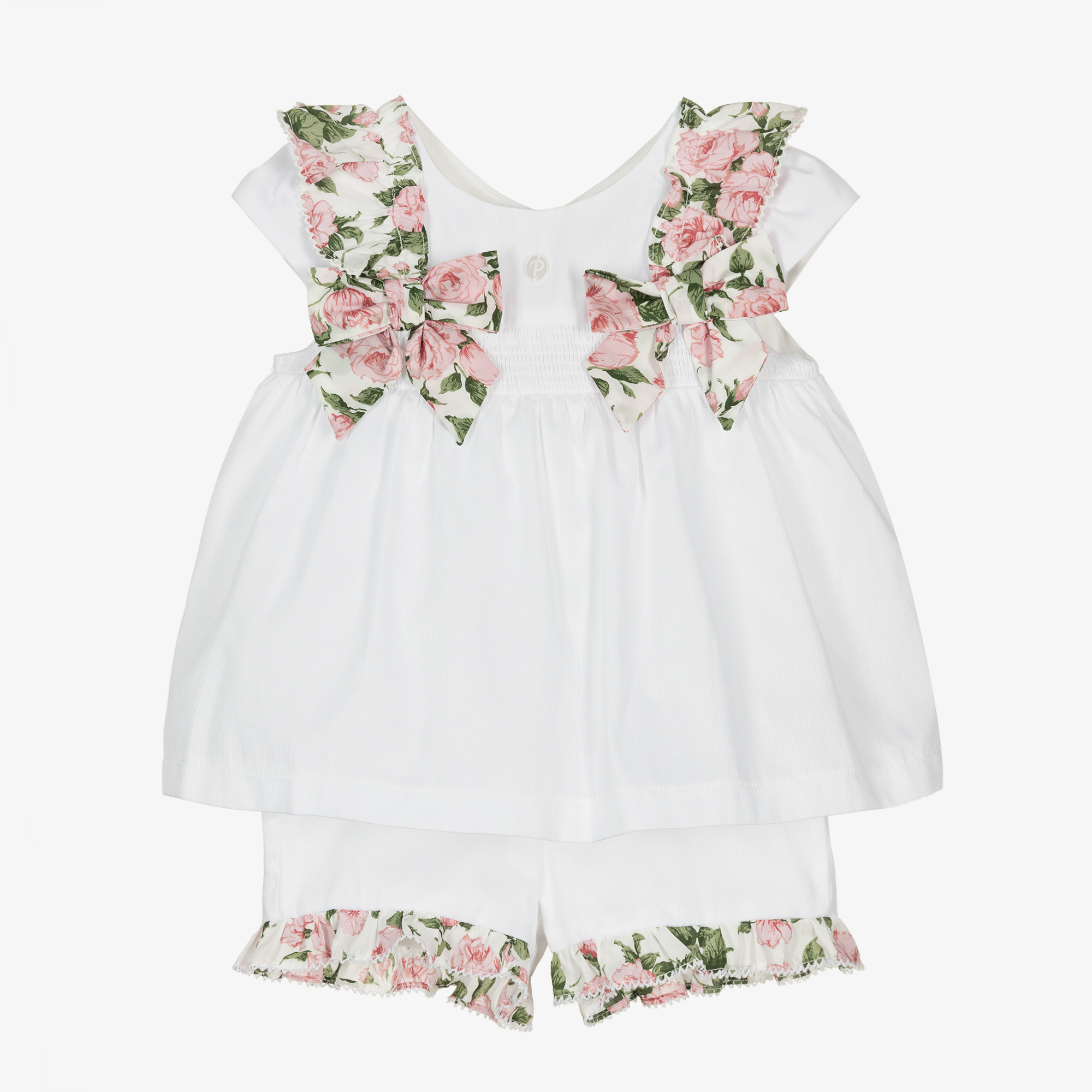 Patachou ruffle-detail shorties - White