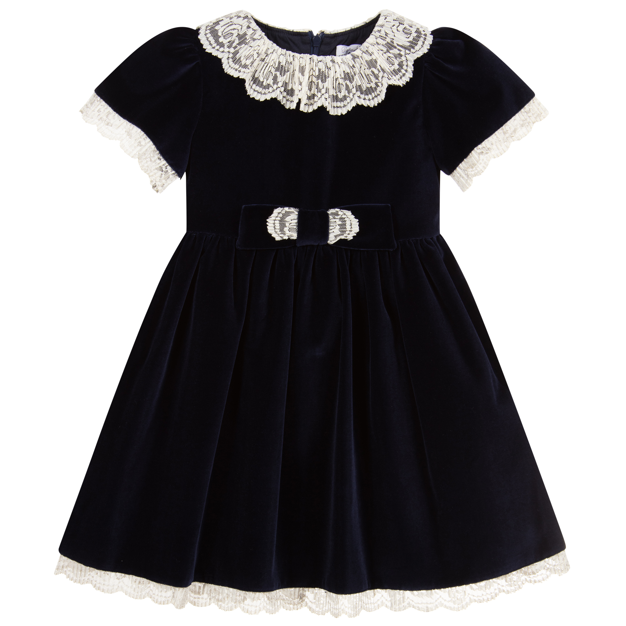 navy blue velvet dress