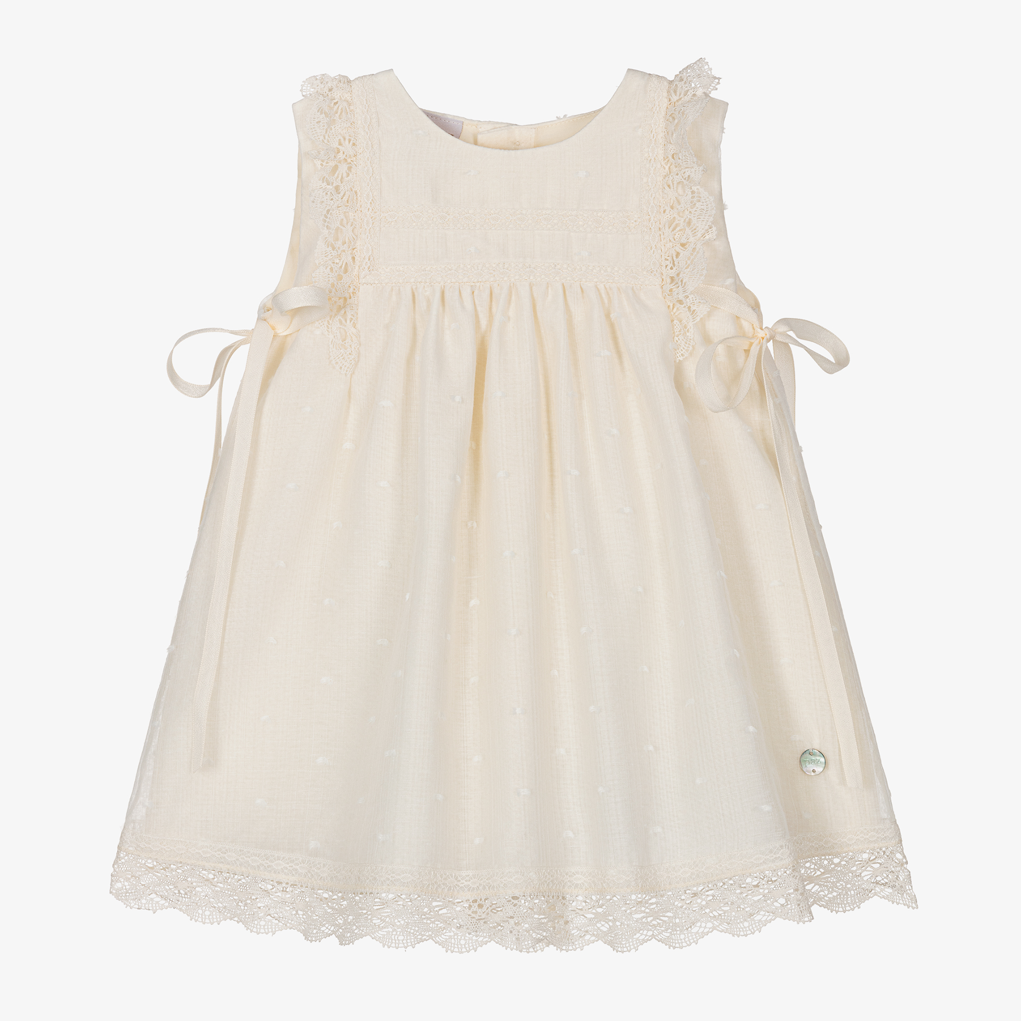 Paz Rodríguez - Ivory & Pink Lace Dress | Childrensalon