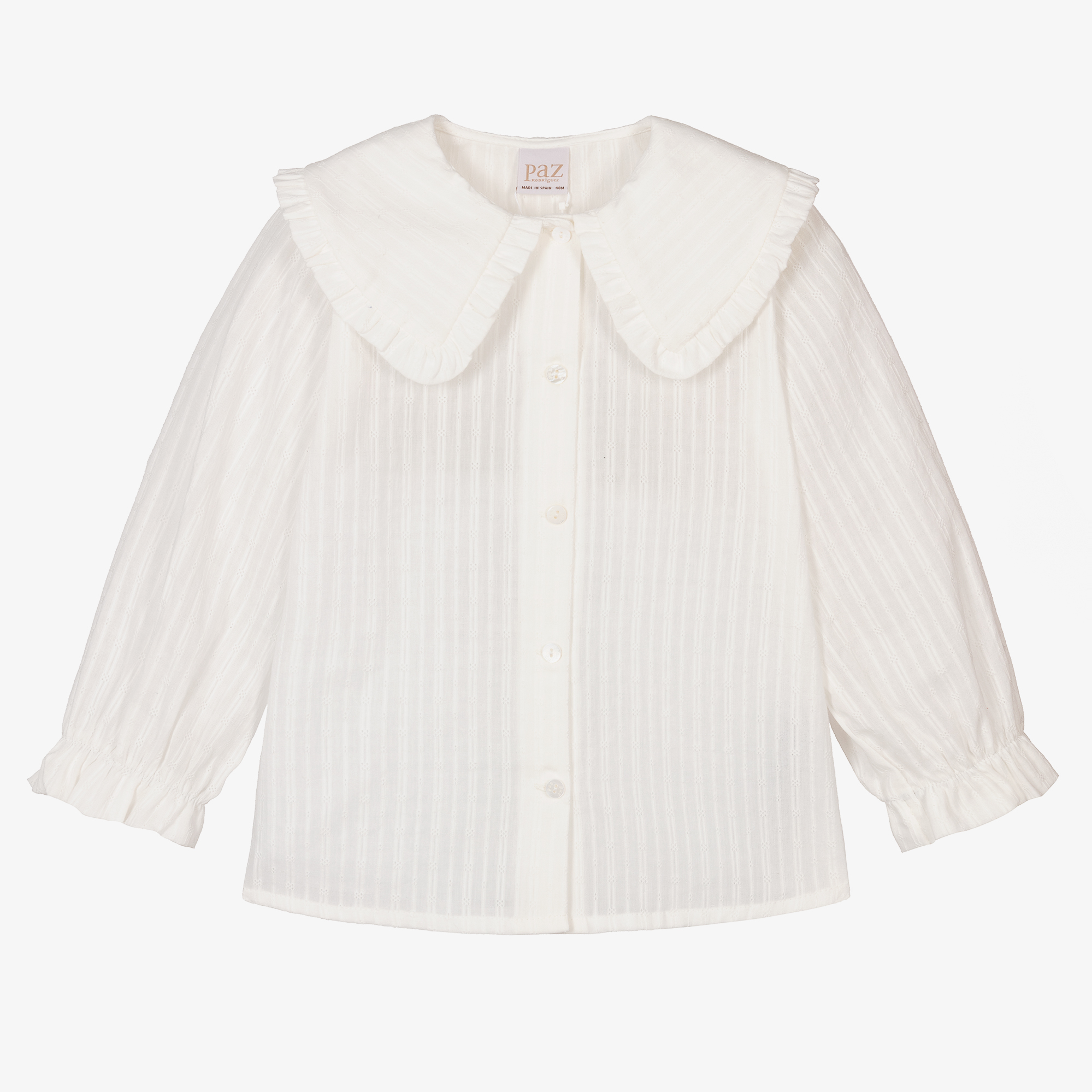 Paz Rodriguez - Beige Ruffle Blouse | Childrensalon