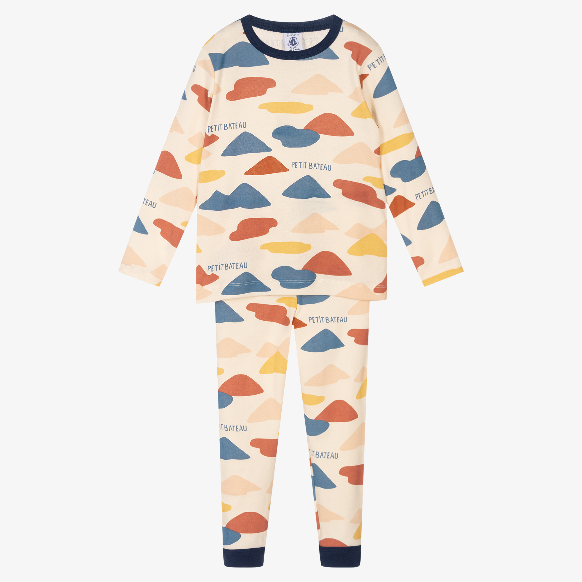 Petit Bateau - Blue Check Cotton Pyjamas | Childrensalon