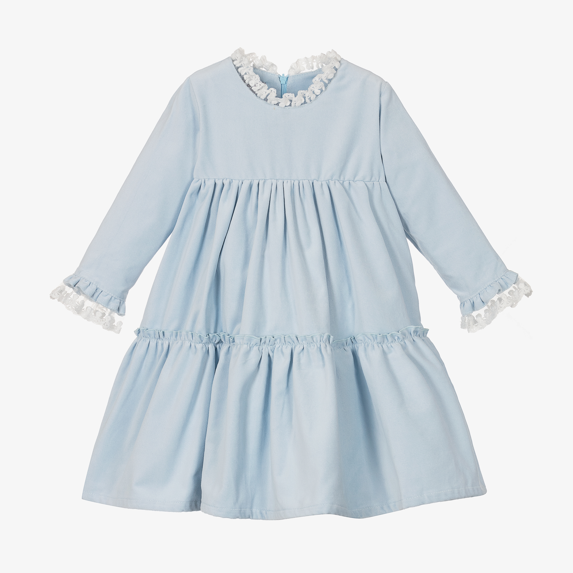 Phi Clothing - Blue Velvet Pinafore Dress | Childrensalon