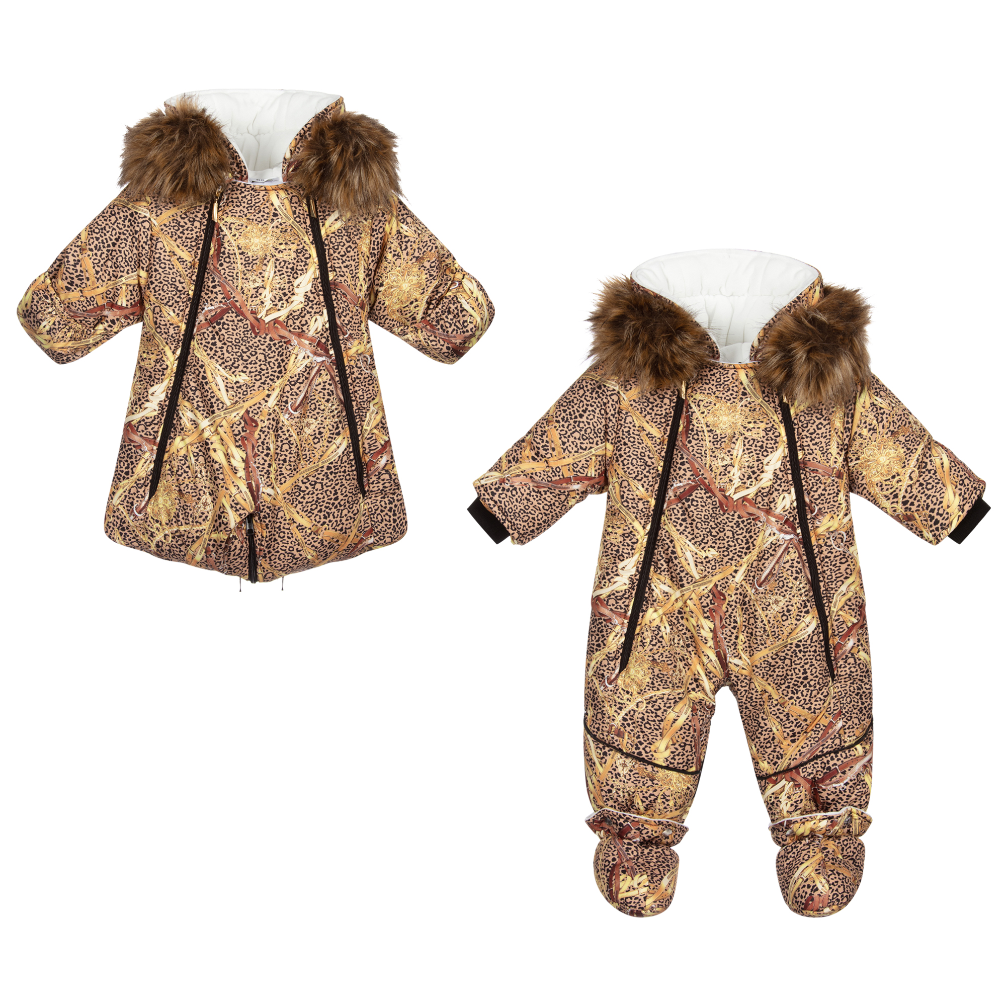 leopard snowsuit