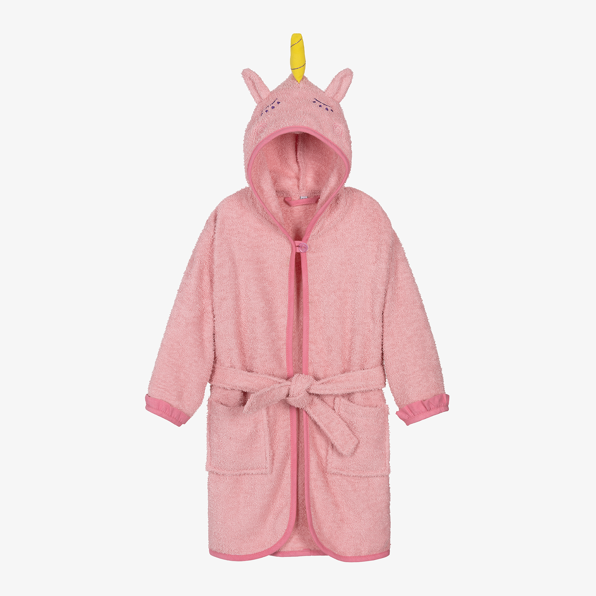 Playshoes Girls Pink Cotton Towelling Bathrobe Childrensalon