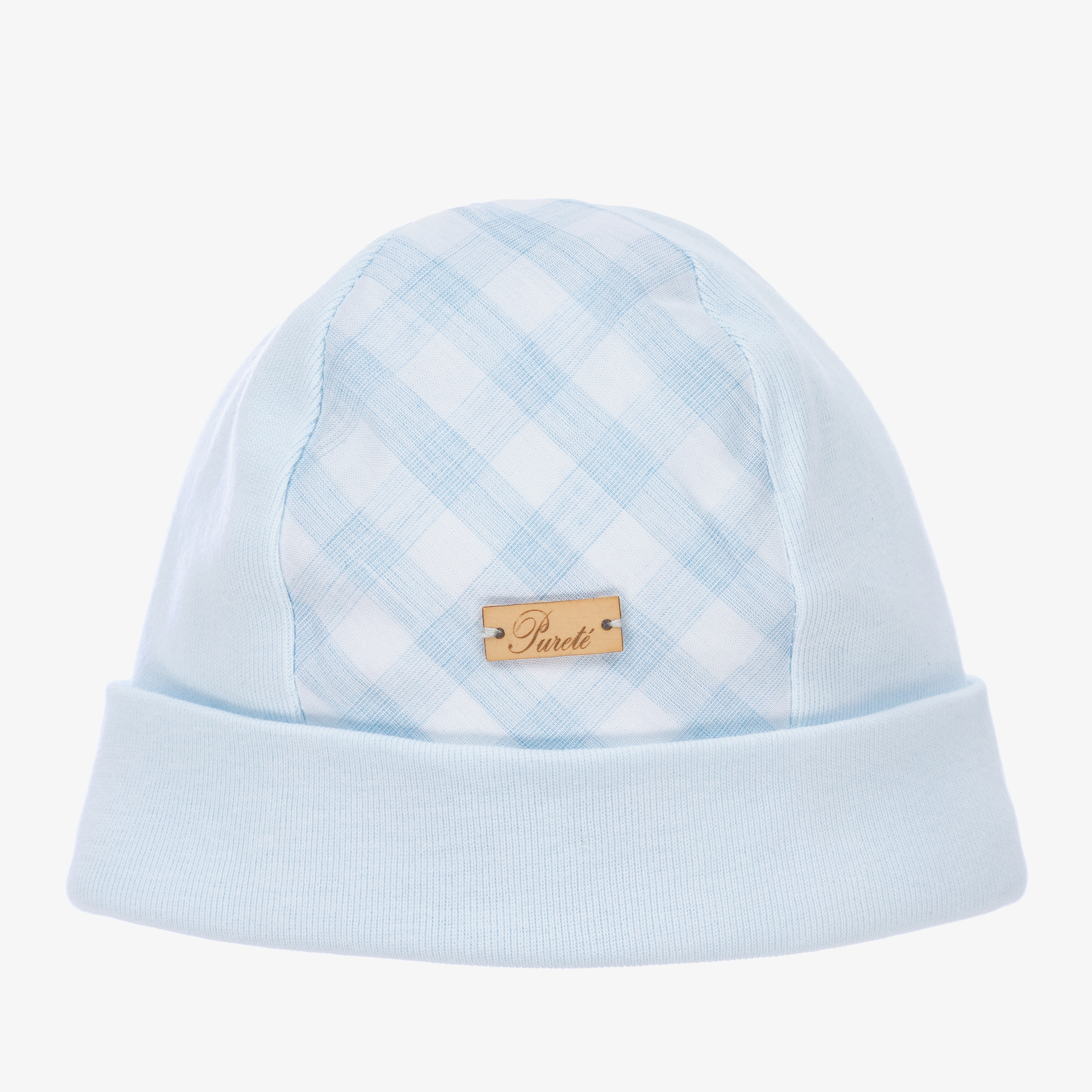 Purete Du Bebe Baby Boys Blue Cotton Hat Childrensalon