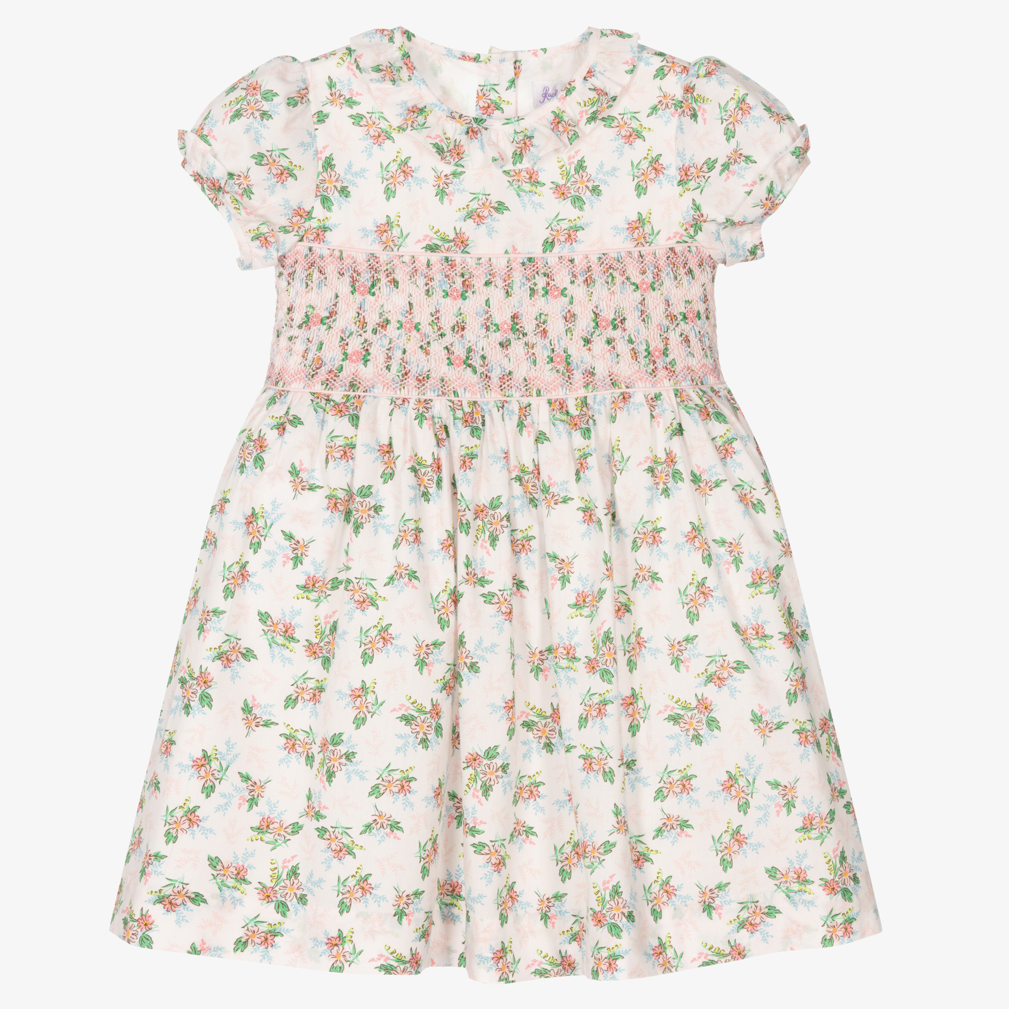 Rachel Riley - Baby Girls Pink Floral Dress | Childrensalon