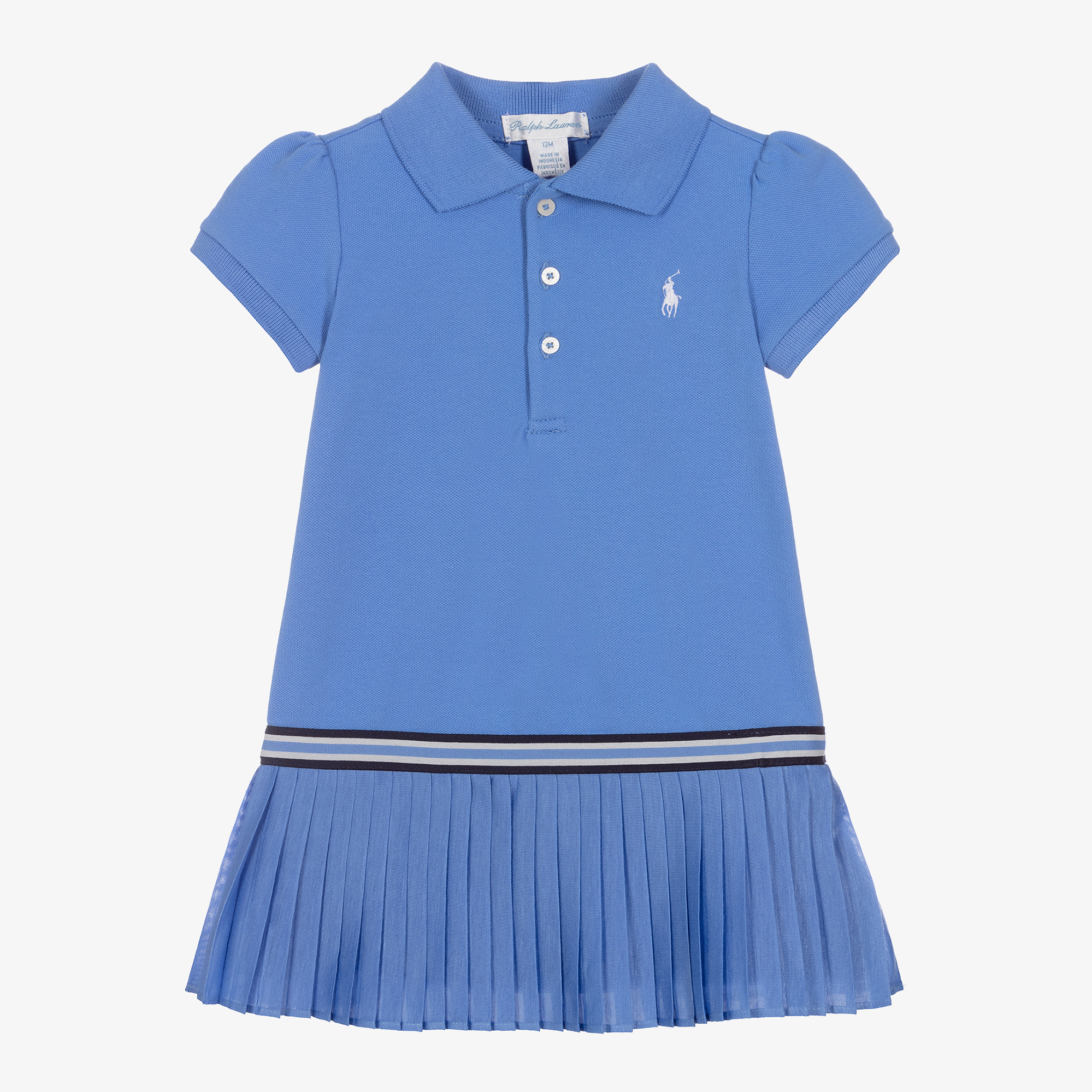 Polo Ralph Lauren - Blue Embroidered Cotton Blouse | Childrensalon