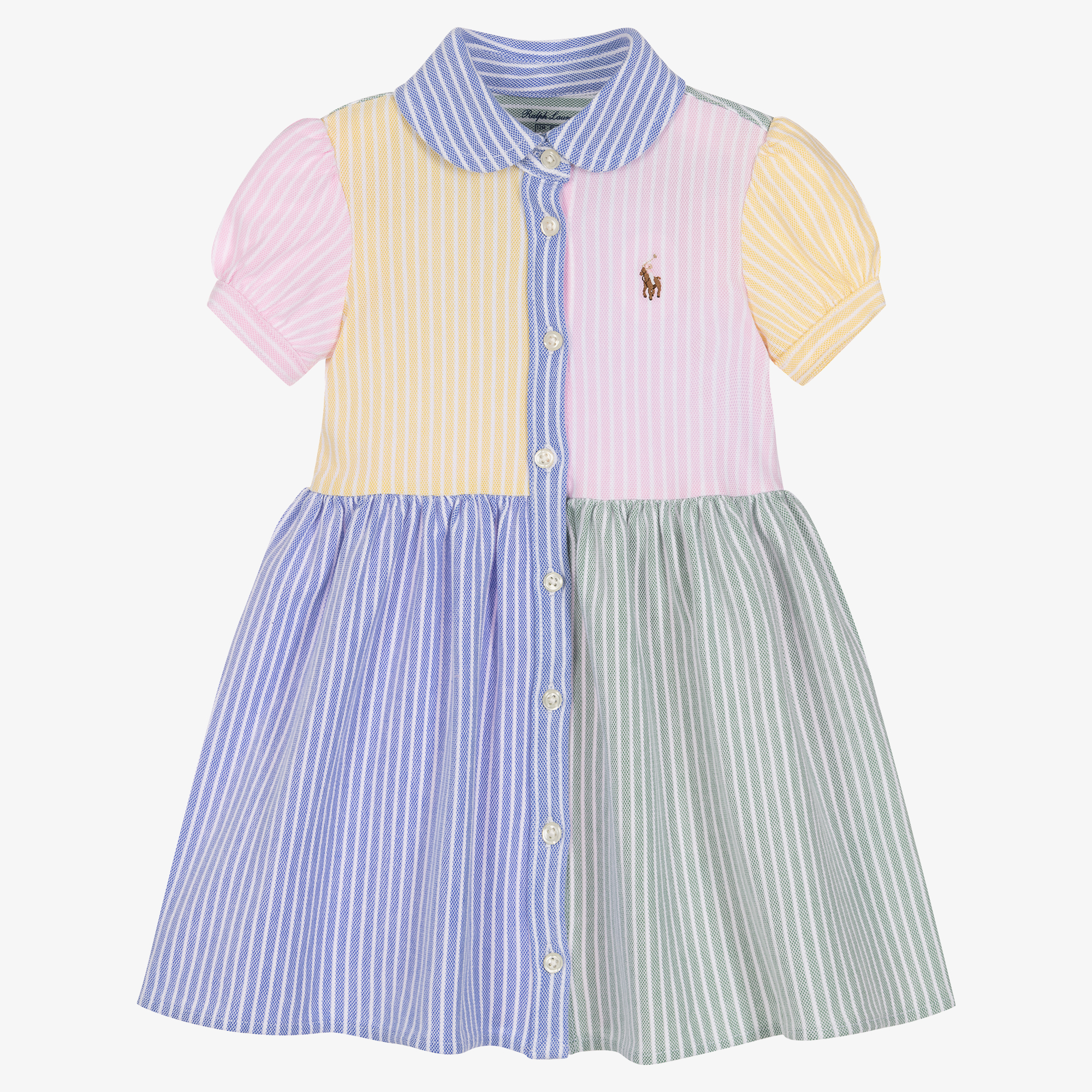 Ralph Lauren - Baby Girls Multicolour Stripe Dress | Childrensalon